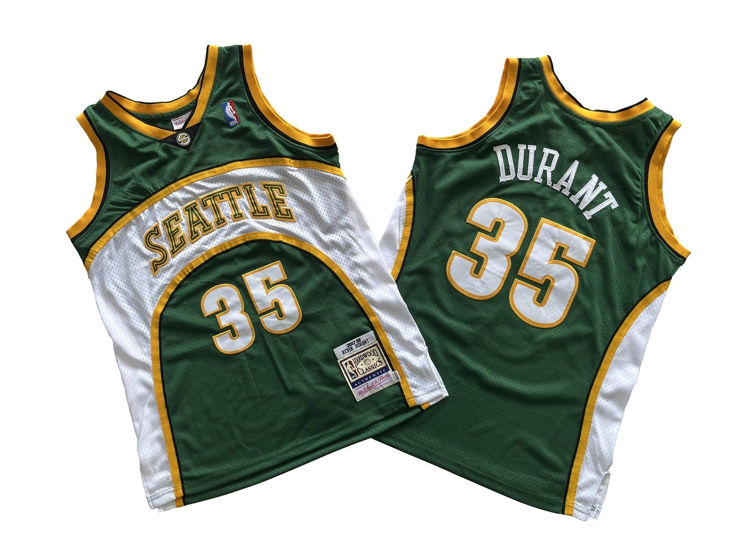 SuperSonics No. 35 dark green 07-08 season Mitchell retro jersey-Kevin Durant basketball jersey product view 3
