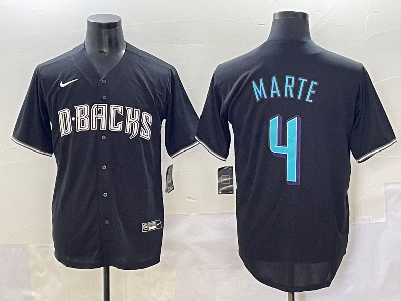 Men's Arizona Diamondbacks Ketel Marte #4 Black Player Jersey baseball jersey product view 1