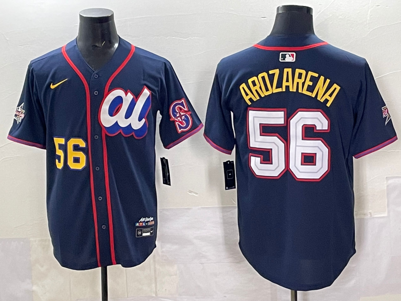 Men's American League Randy Arozarena Navy 2025 All-Star Edition Limited Player Jersey baseball jersey product view 1