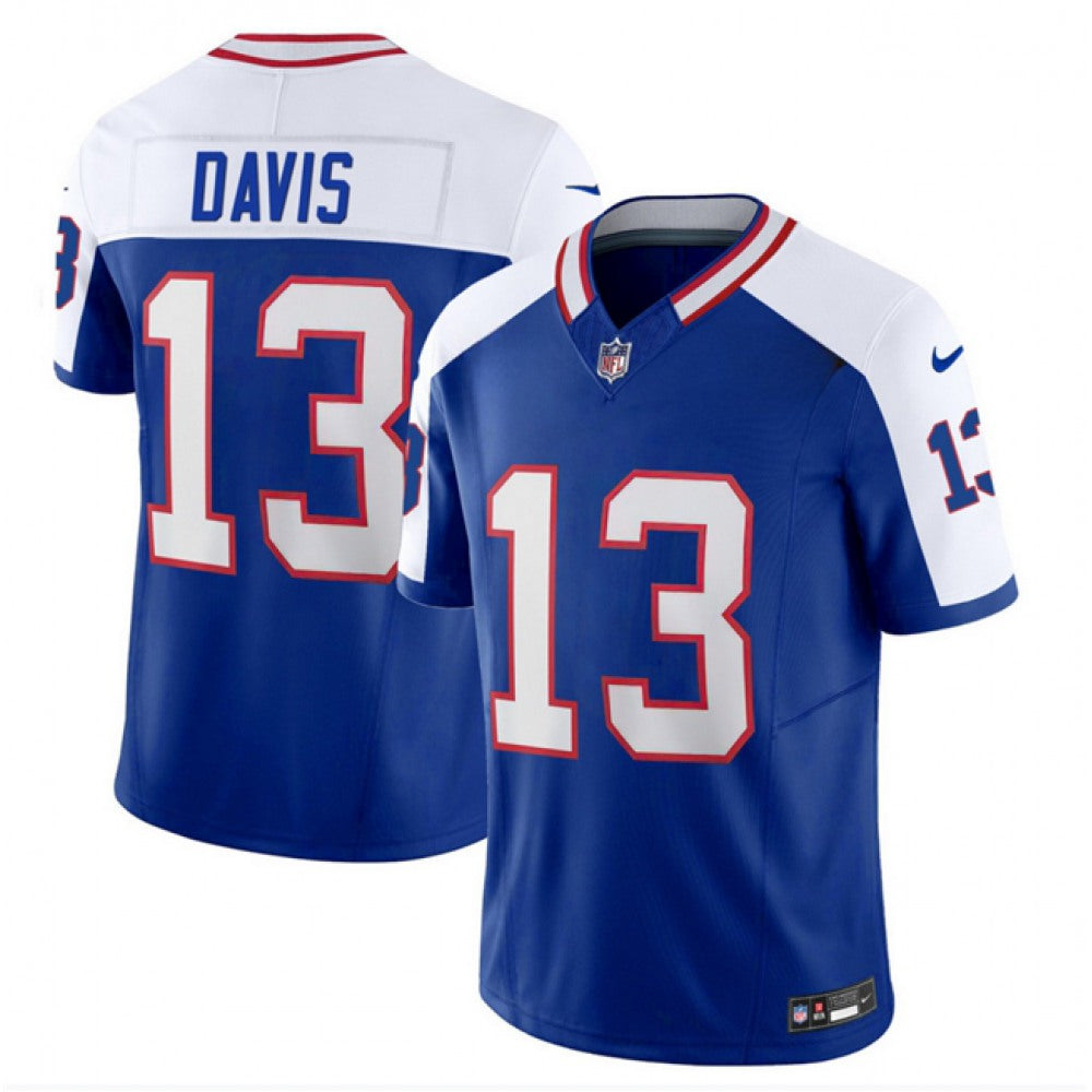 Buffalo Bills #13 Gabe Davis Blue/White 2023 F.U.S.E. Throwback Vapor Untouchable Limited Stitched Jersey football jersey product view 1
