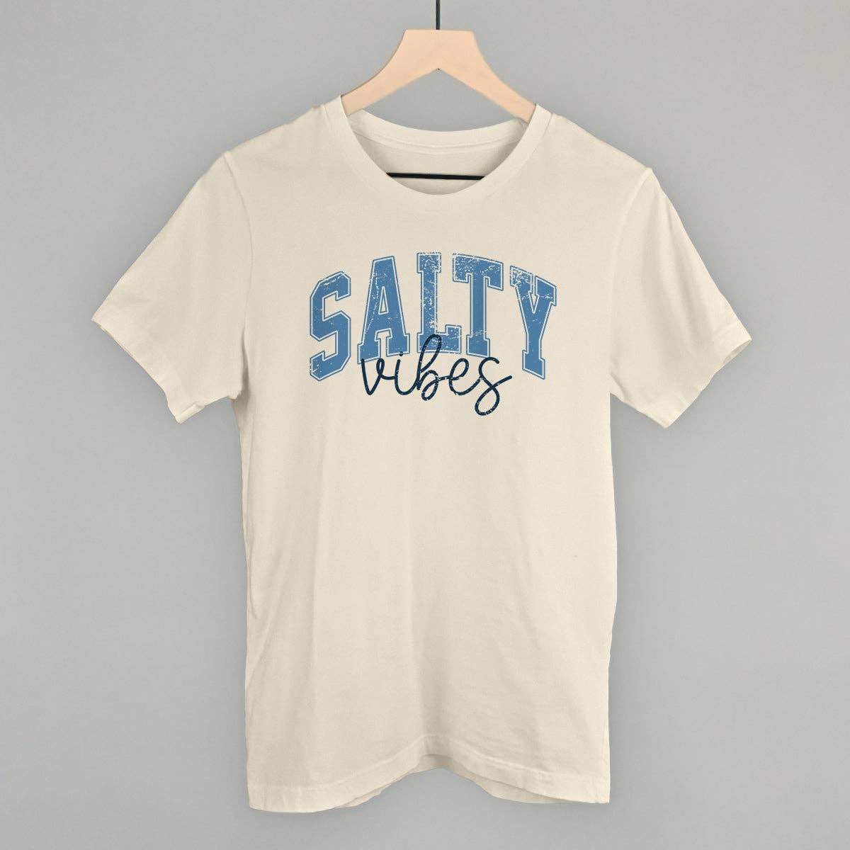 Salty Vibes Arch + Script Distressed Unisex T-shirt, Sweatshirt, Hoodie, Long Sleeve Tee - T-Shirt, Sweatshirt, Hoodie