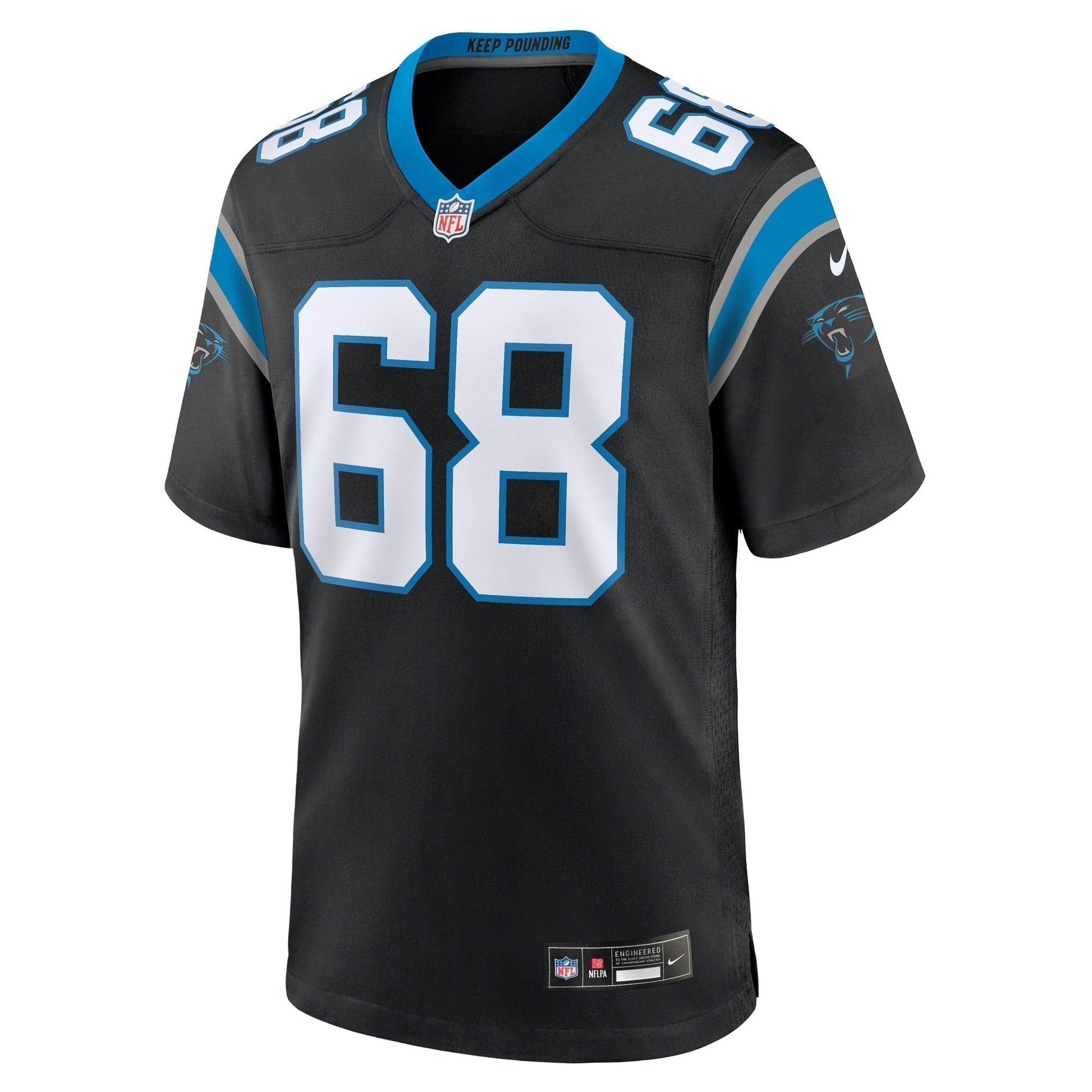 Cade Mays Carolina Panthers Team Game Jersey - Black football jersey product view 2