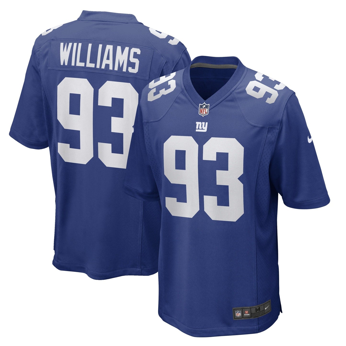 Nick Williams New York Giants Game Jersey - Royal football jersey product view 1