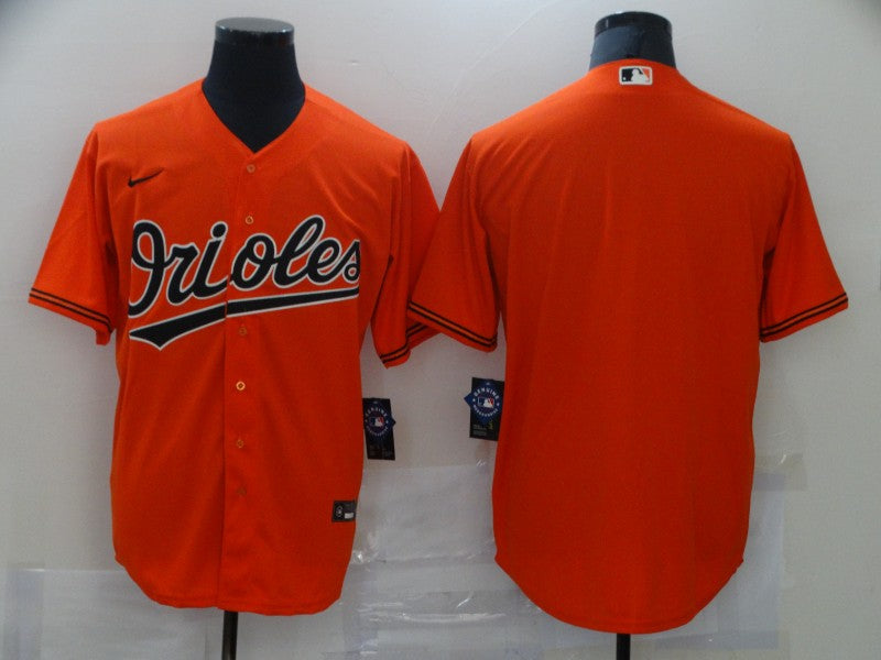 Men's Baltimore Orioles Orange Alternate Replica Blank Jersey baseball jersey product view 1