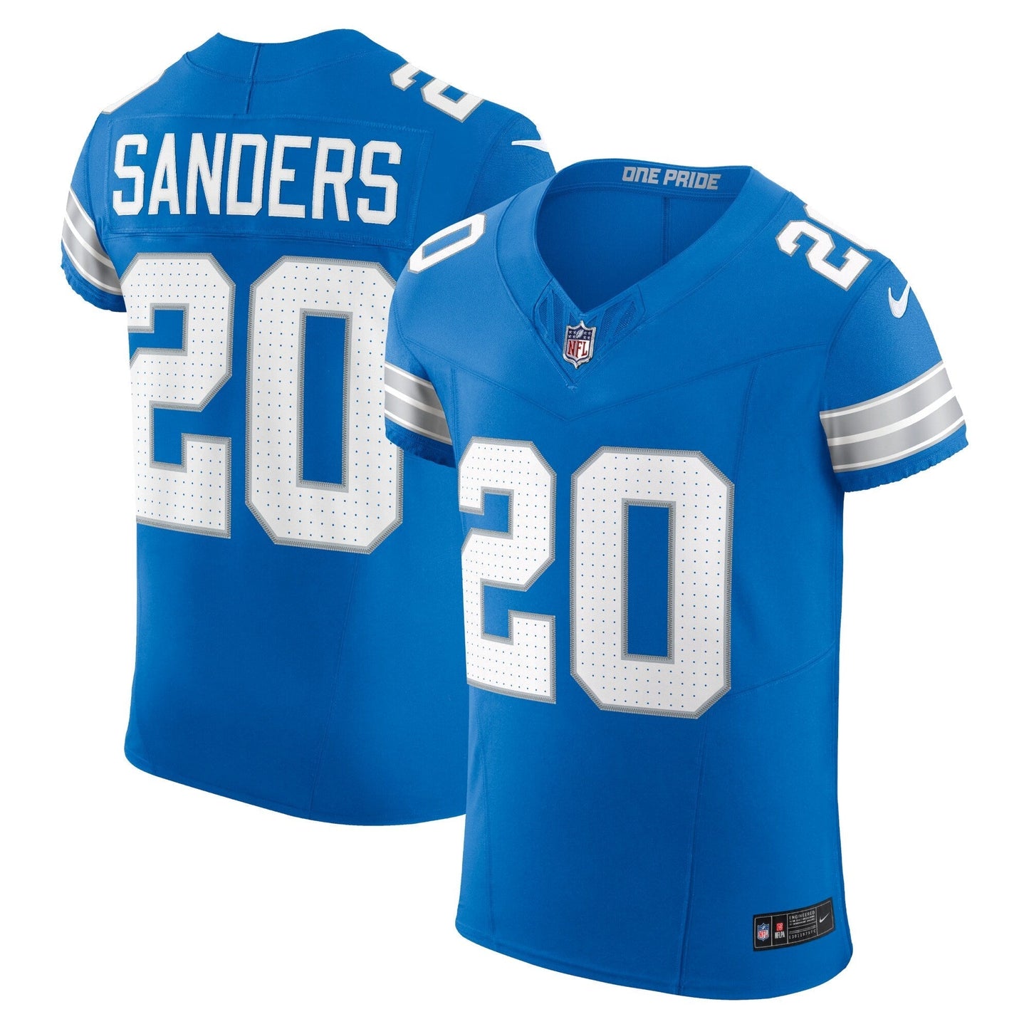 Detroit Lions Barry Sanders Blue Vapor F.U.S.E. Elite Jersey football jersey product view 1