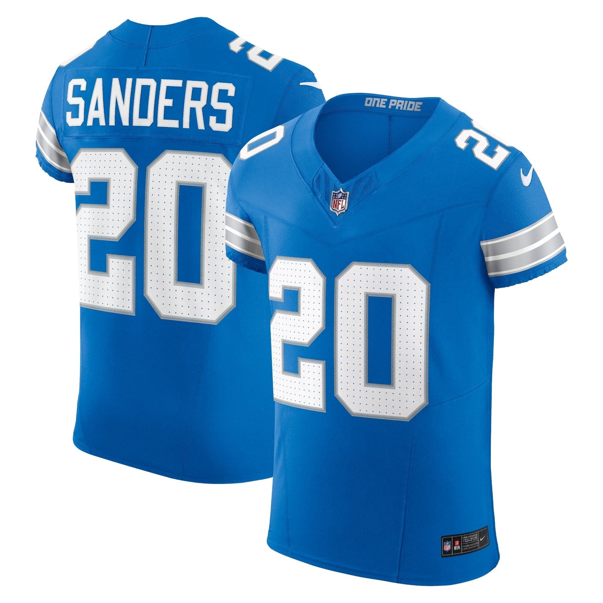 Detroit Lions Barry Sanders Blue Vapor F.U.S.E. Elite Jersey football jersey product view 1