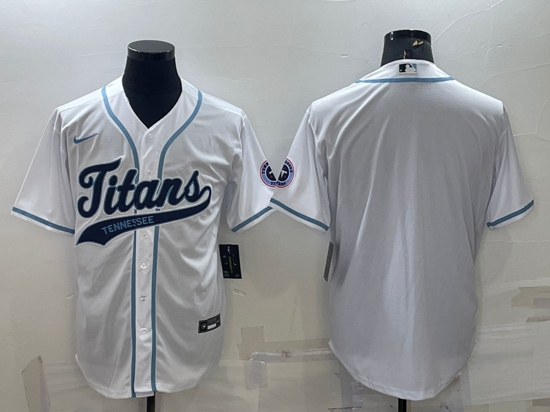 Men's Tennessee Titans White Blank Jersey football jersey product view 1
