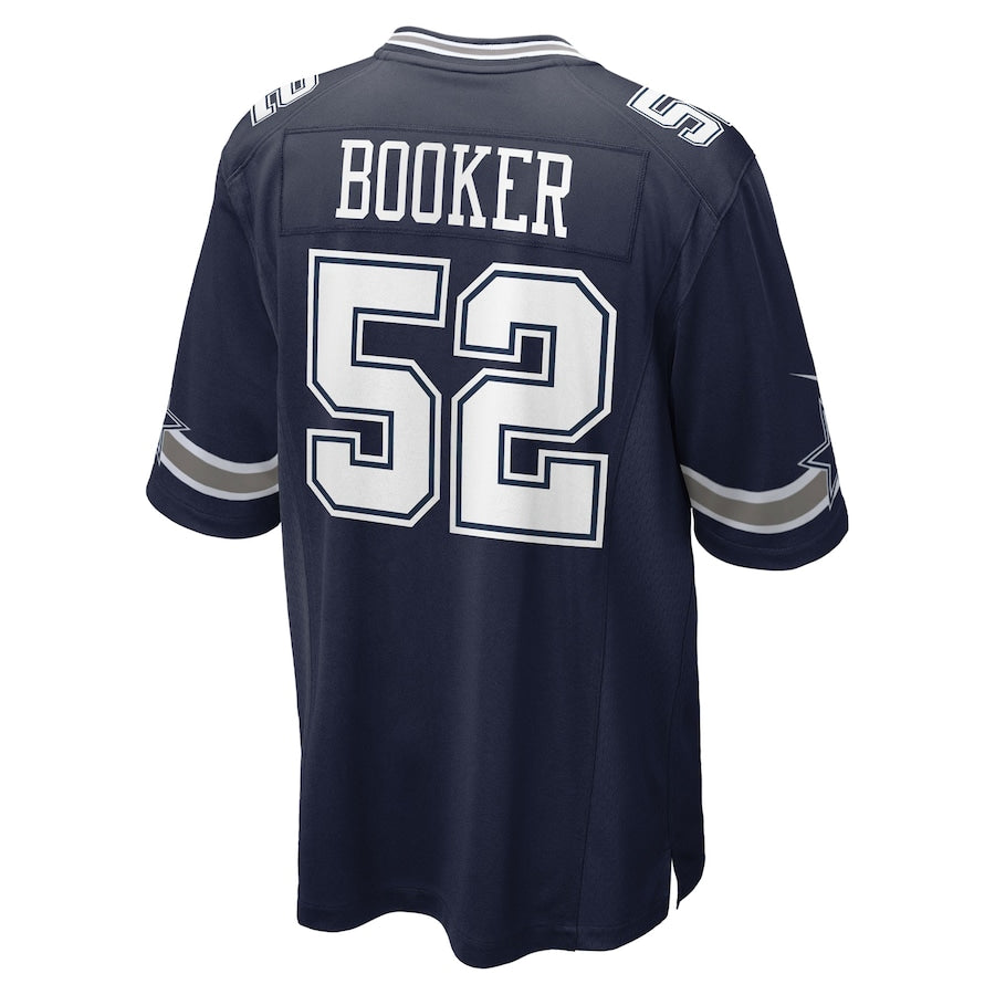 Men's Dallas Cowboys Tyler Booker Navy 2025 NFL Draft First Round Pick Game Jersey football jersey product view 2