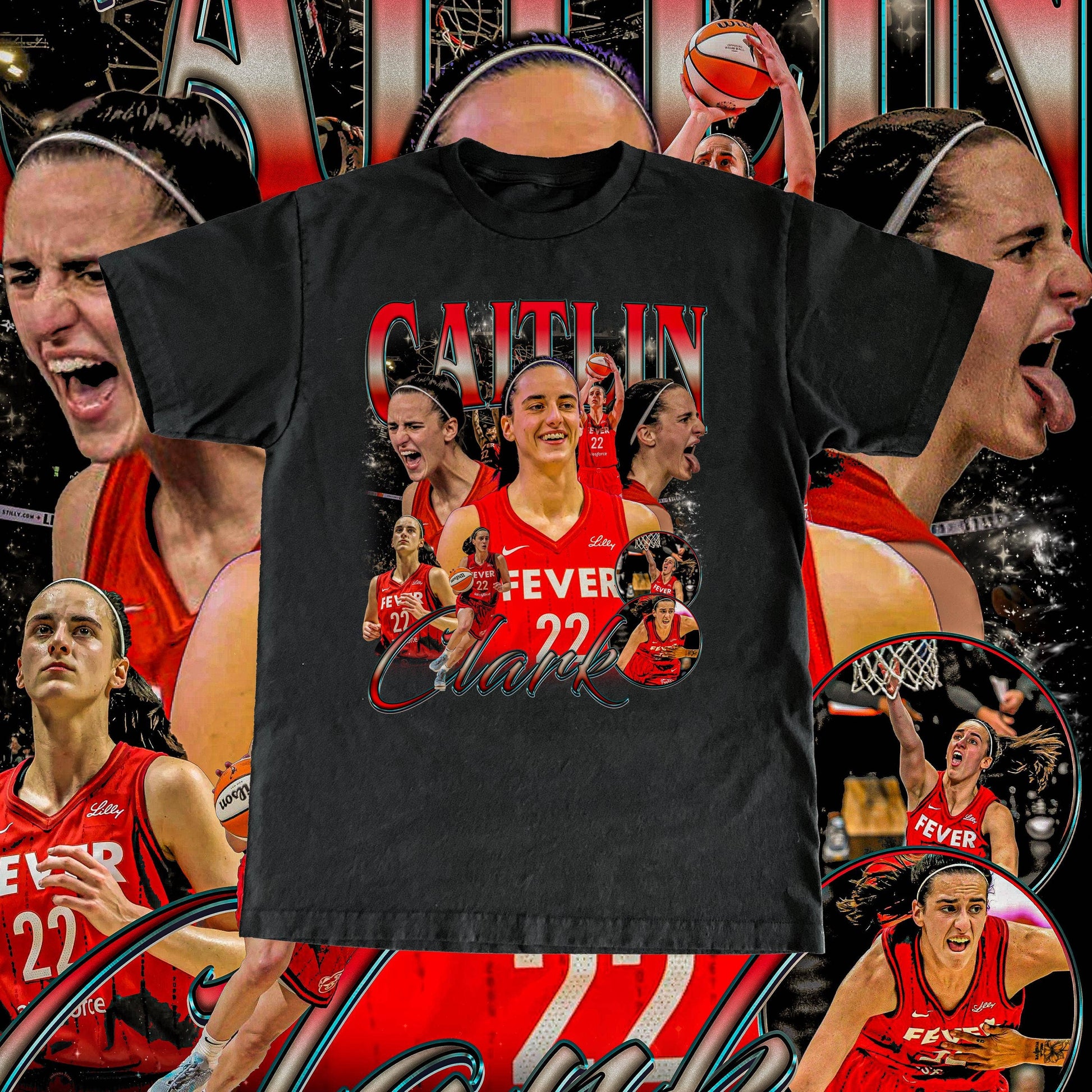 Custom Retro Vintage Caitlin Clark Wnba Tee Unisex T-shirt, Sweatshirt, Hoodie, Long Sleeve Tee - T-Shirt, Sweatshirt, Hoodie