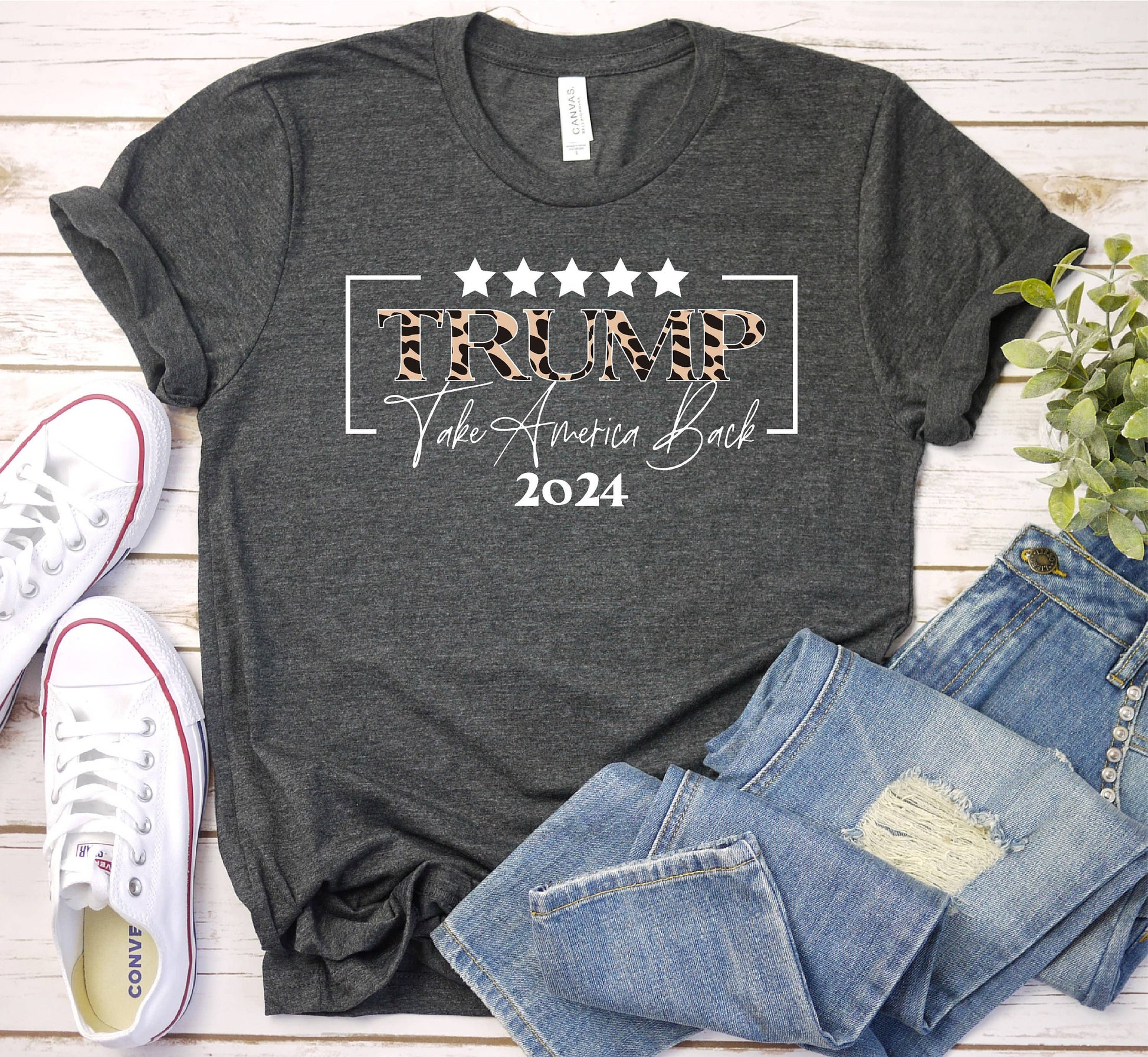 Trump 2024 Shirt, Take America Back Leopard Print Tee Unisex T-shirt, Sweatshirt, Hoodie, Long Sleeve Tee - T-Shirt, Sweatshirt, Hoodie