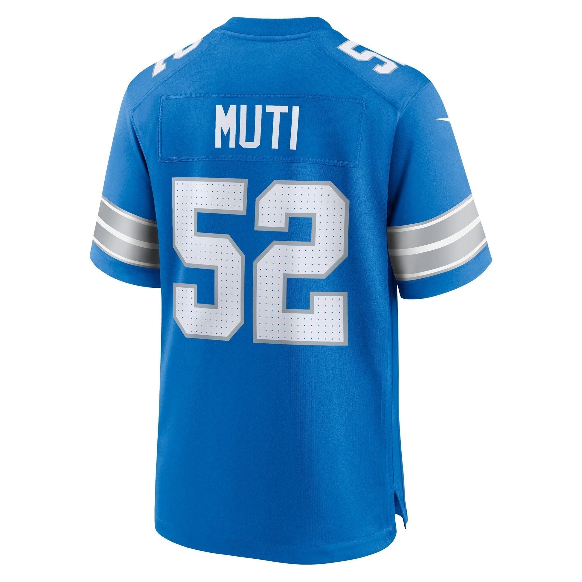 Netane Muti Detroit Lions Game Jersey - Blue football jersey product view 3