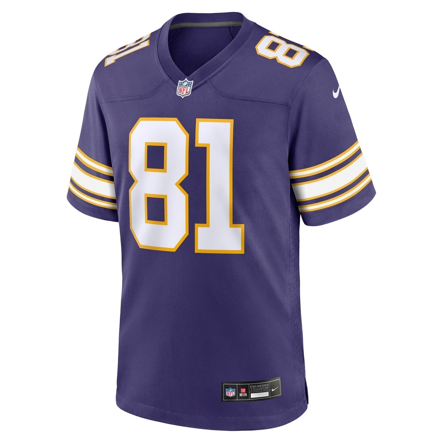 Carl Eller Minnesota Vikings Classic Retired Jersey - Purple football jersey product view 2