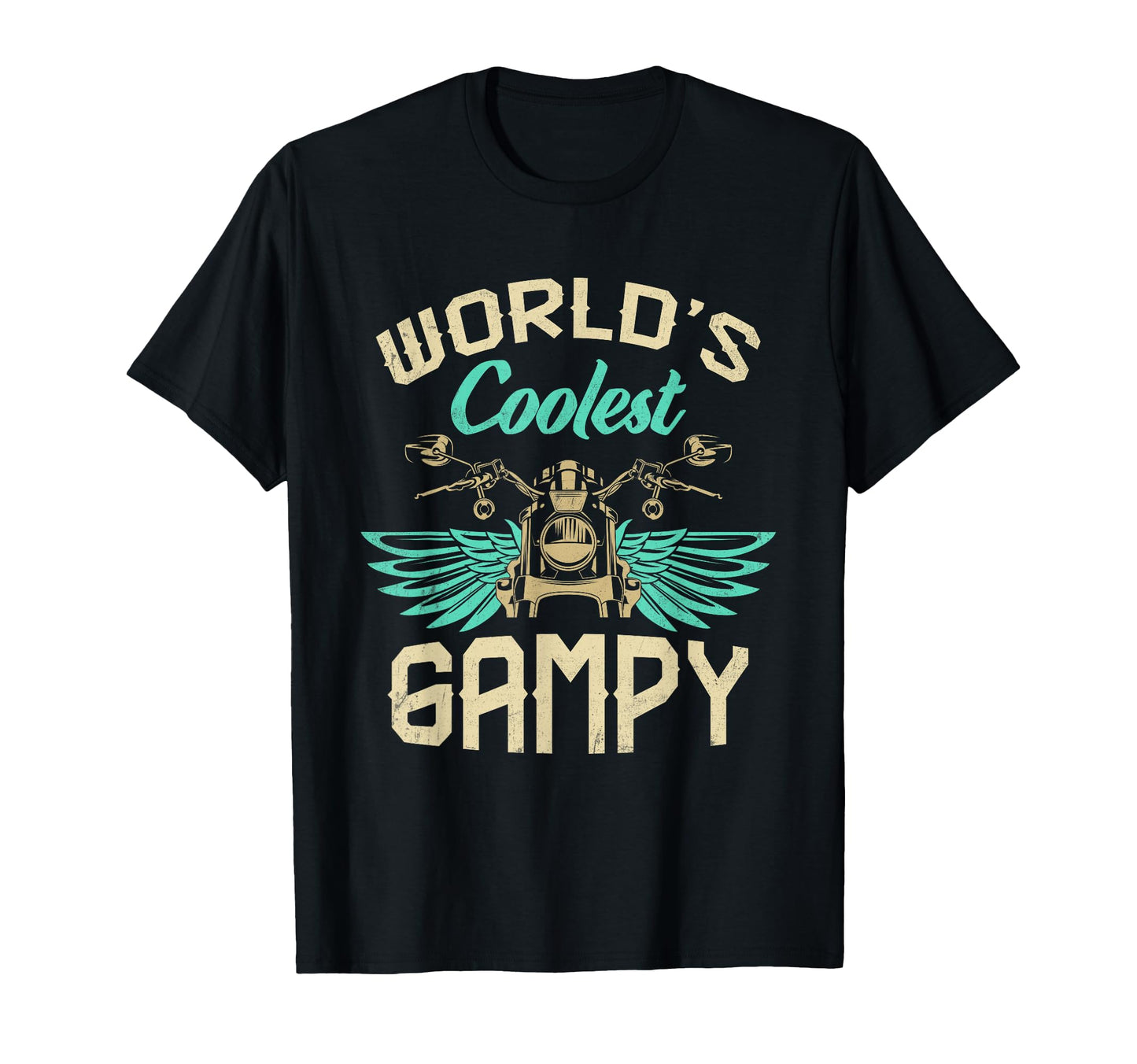 Worlds Coolest Gampy Motorcycle T-Shirt - Fun Novelty Design for Adults - T-Shirt, Sweatshirt, Hoodie