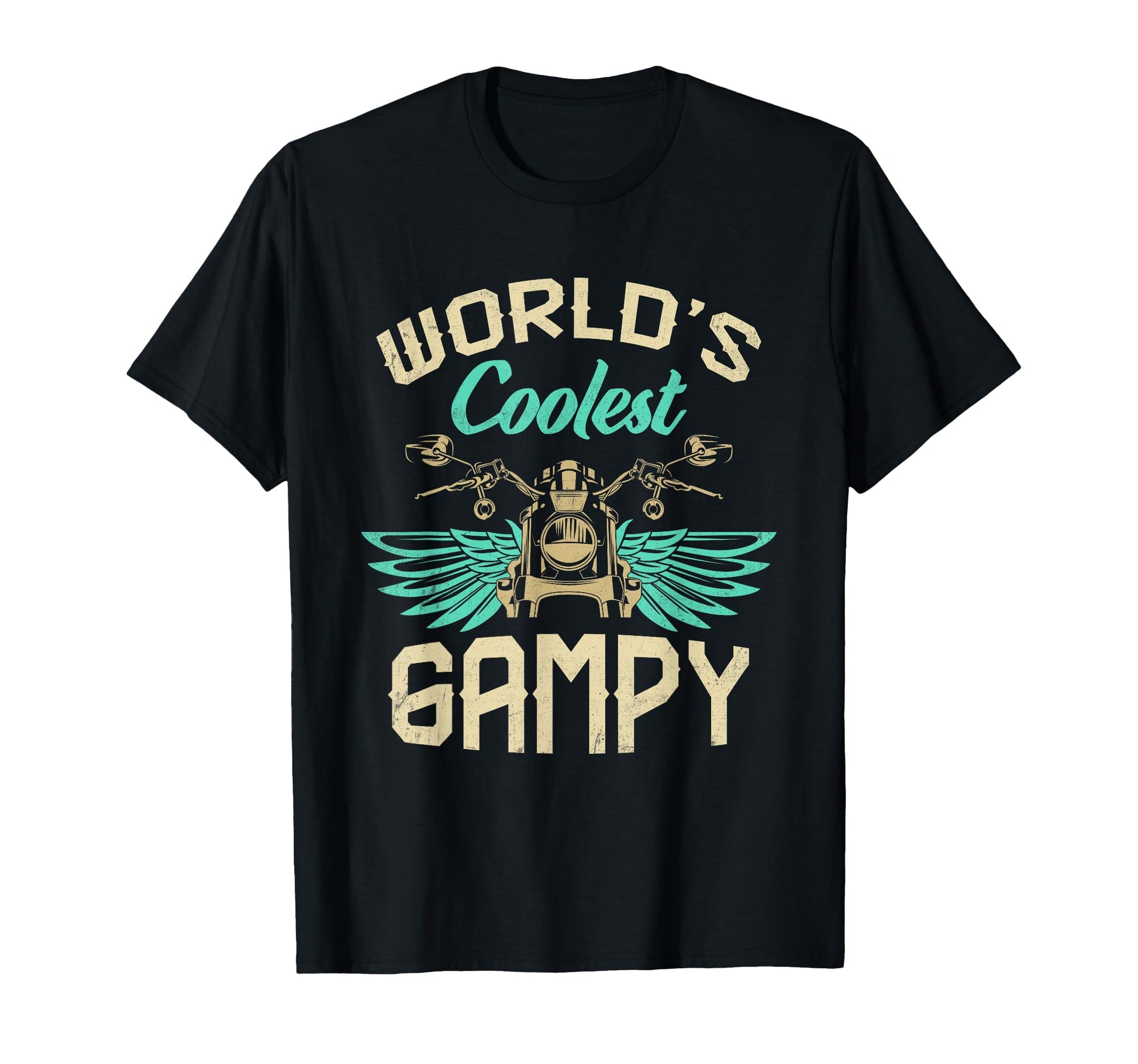 Worlds Coolest Gampy Motorcycle T-Shirt - Fun Novelty Design for Adults - T-Shirt, Sweatshirt, Hoodie