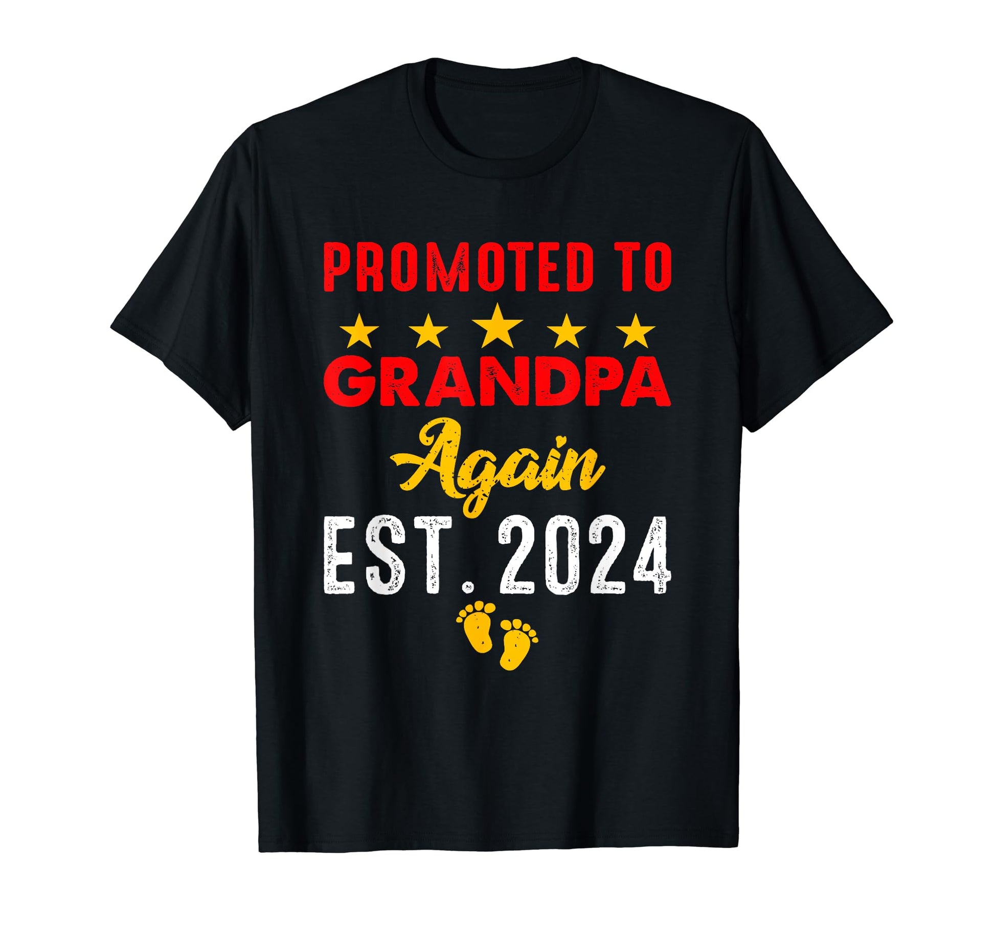 Promoted To Great Grandpa Again 2024 T-Shirt - Minimalist Print Unisex - T-Shirt, Sweatshirt, Hoodie