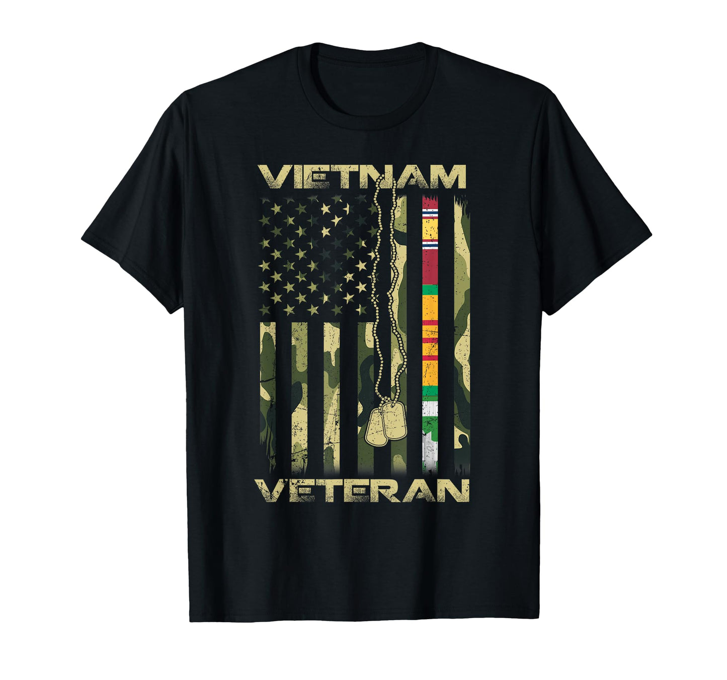 Patriotic Us Vietnam War Veteran Flag T-Shirt - Trendy Graphic for Adults - T-Shirt, Sweatshirt, Hoodie