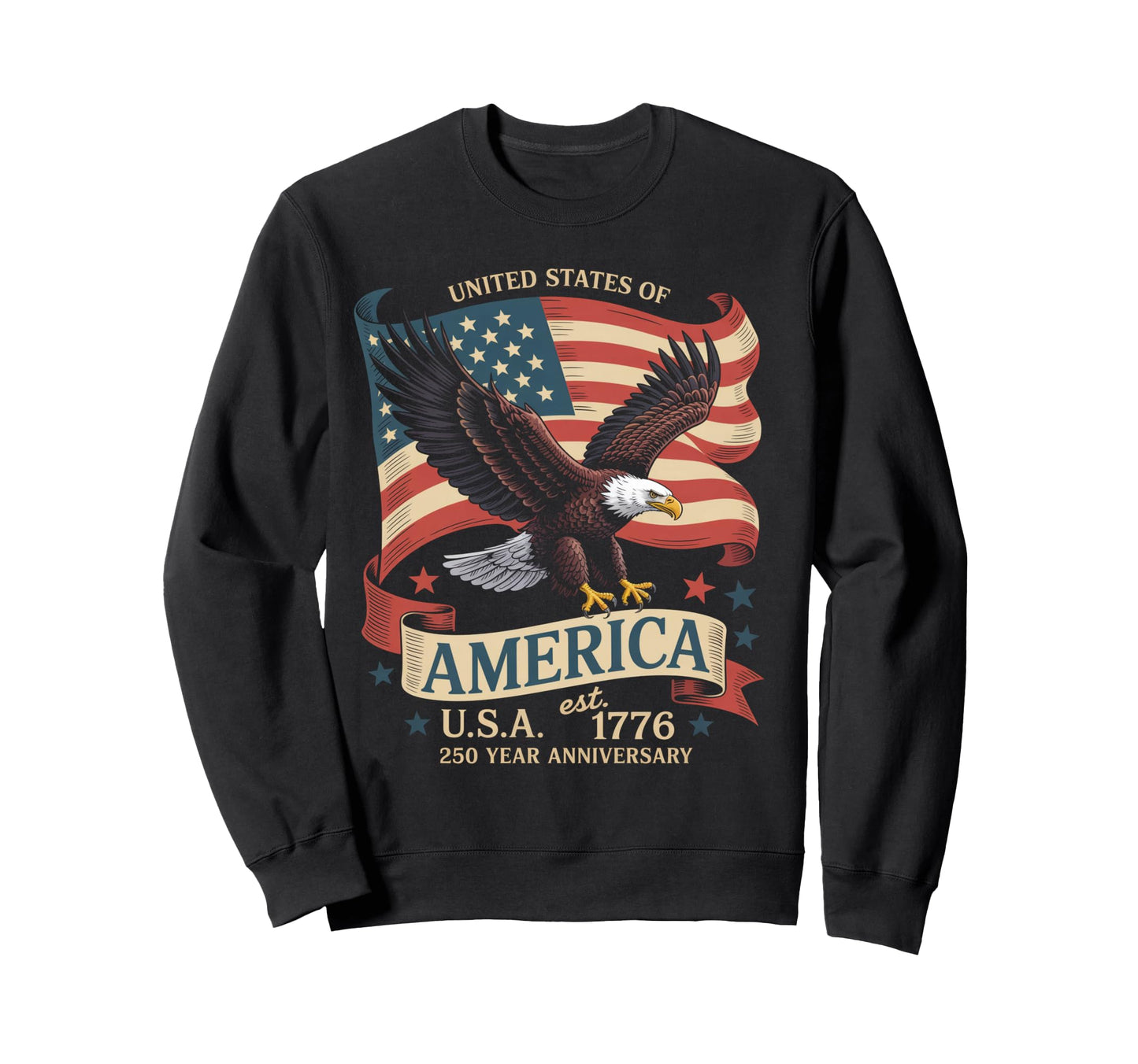 United States 250 Year Anniversary T-Shirt - Aesthetic Graphic Men Women - T-Shirt, Sweatshirt, Hoodie