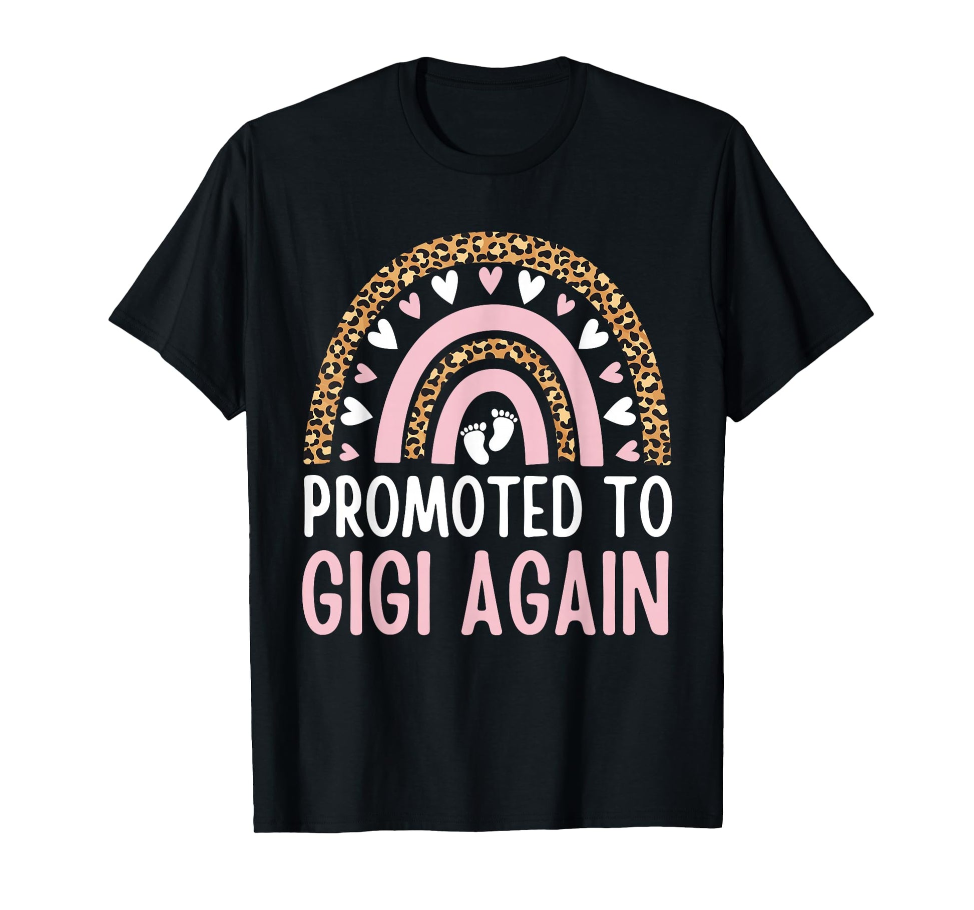 Promoted To Gigi Again Rainbow Leopard T-Shirt - Graphic Print Unisex - T-Shirt, Sweatshirt, Hoodie