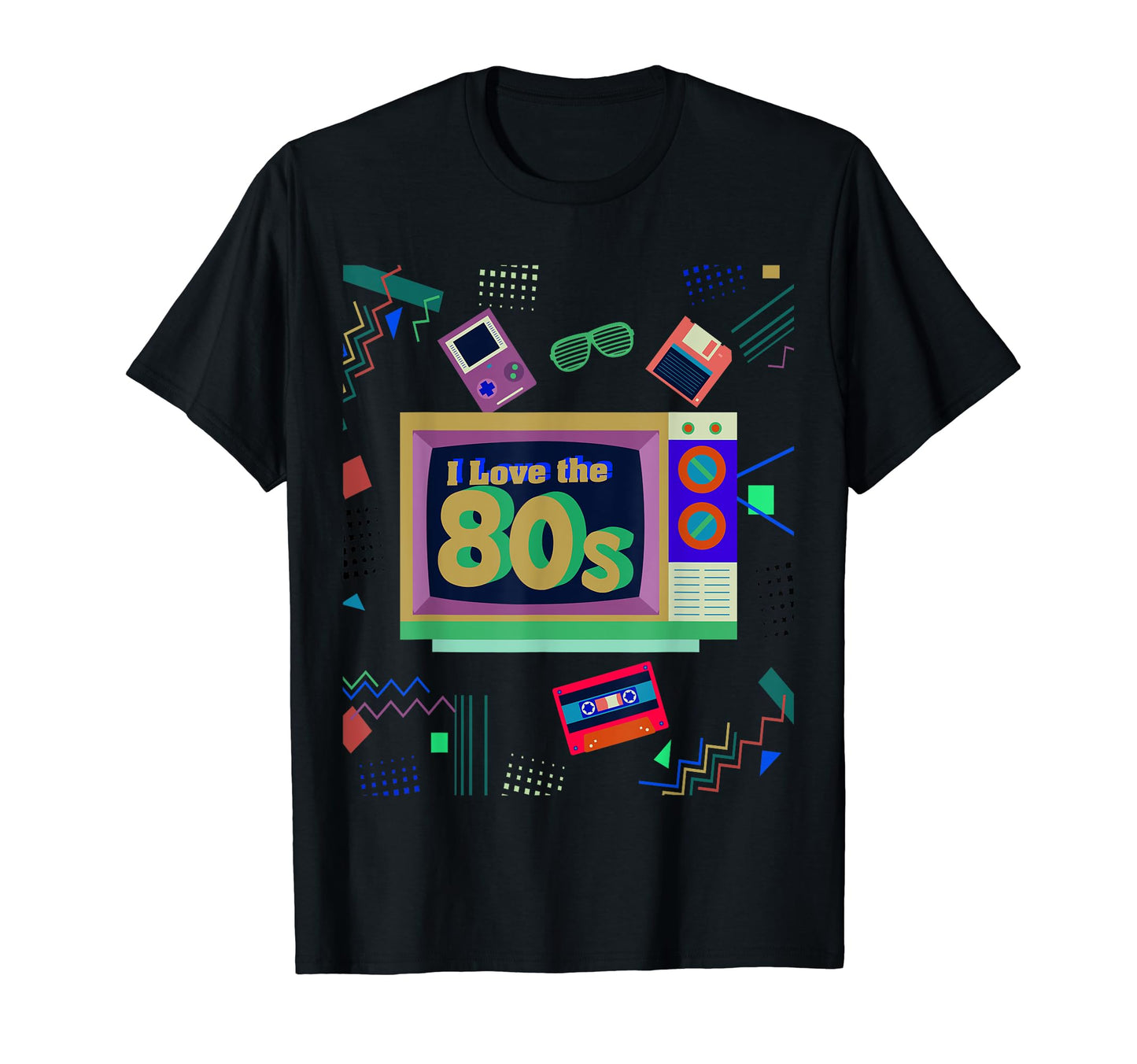 I Love 80S 1980S Fancy Pop Art Gift T-Shirt - Fun Novelty Design Men Women - T-Shirt, Sweatshirt, Hoodie