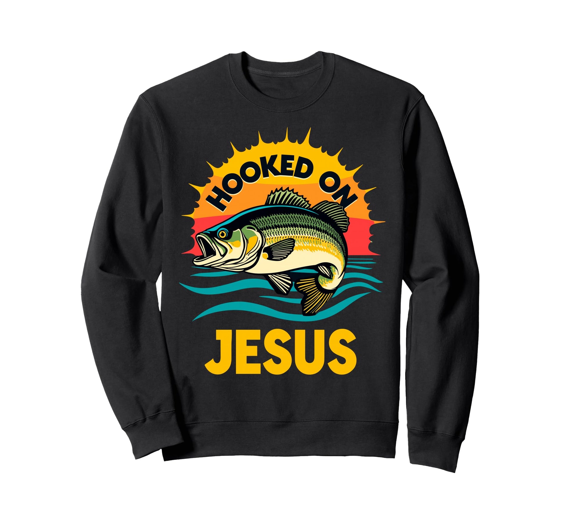 Hooked Jesus Bible Verse Sweatshirt - Minimalist Print for Adults - T-Shirt, Sweatshirt, Hoodie
