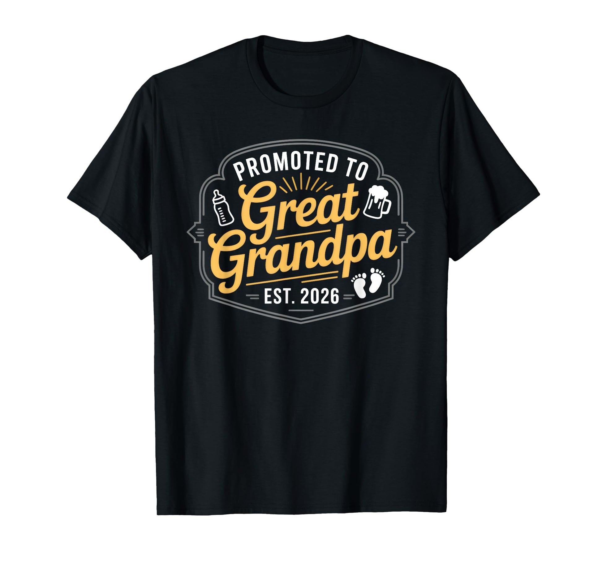 Promoted To Great Grandpa 2026 T-Shirt - Unique Graphic for Adults - T-Shirt, Sweatshirt, Hoodie