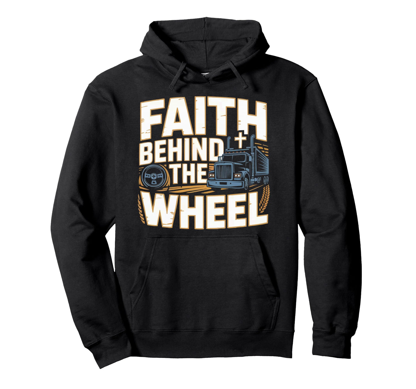 Christian Truck Driver Trucker Hoodie - Graphic Print for Adults - T-Shirt, Sweatshirt, Hoodie