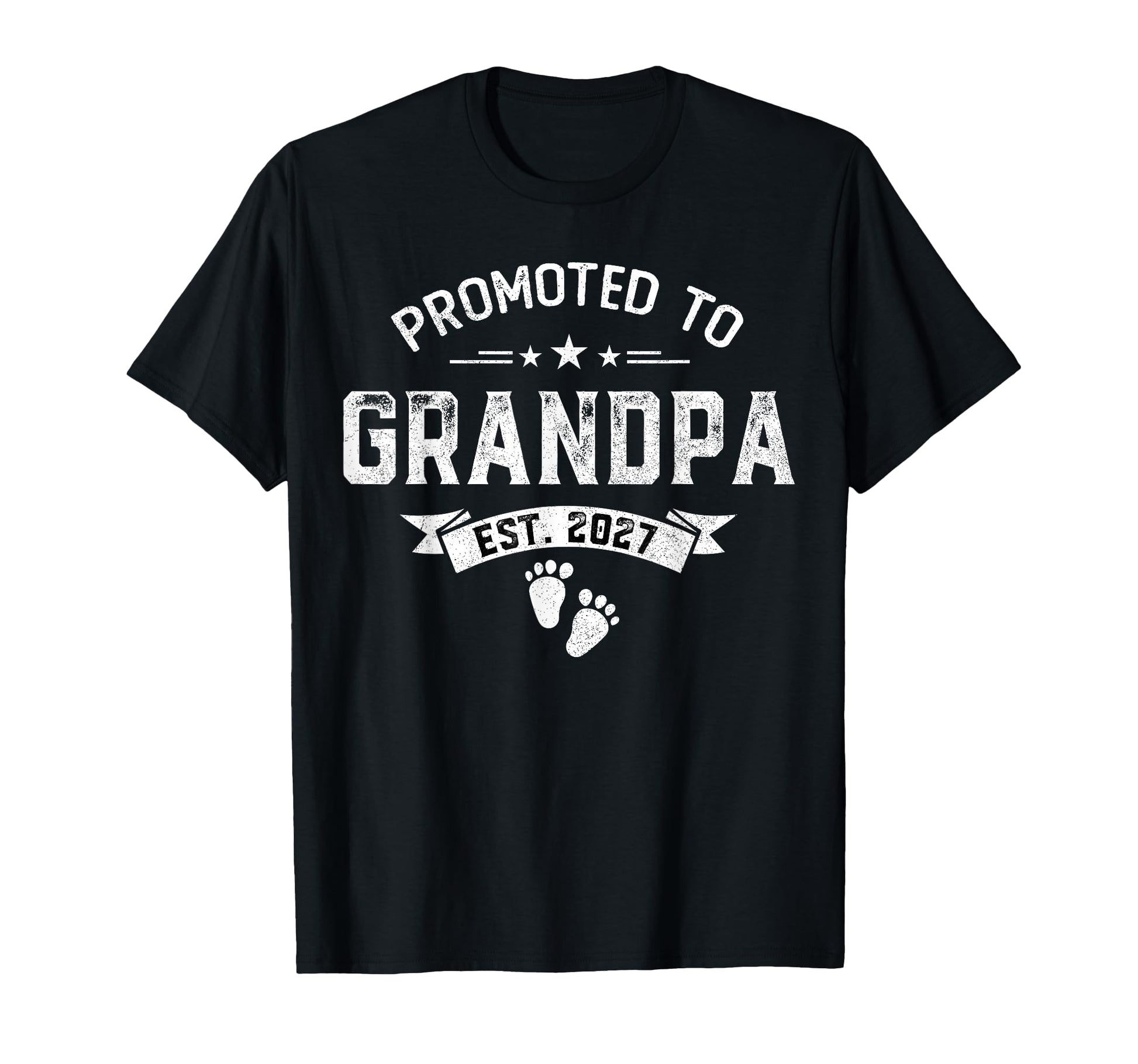 Promoted To Grandpa Est 2027 New Gift Dad T-Shirt - Graphic Print Unisex - T-Shirt, Sweatshirt, Hoodie