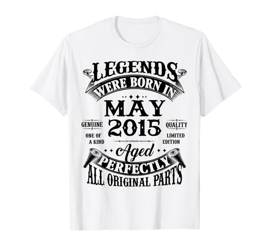 11Th Birthday Gift Legend Born May 2015 T-Shirt - Trendy Graphic Men Women - T-Shirt, Sweatshirt, Hoodie