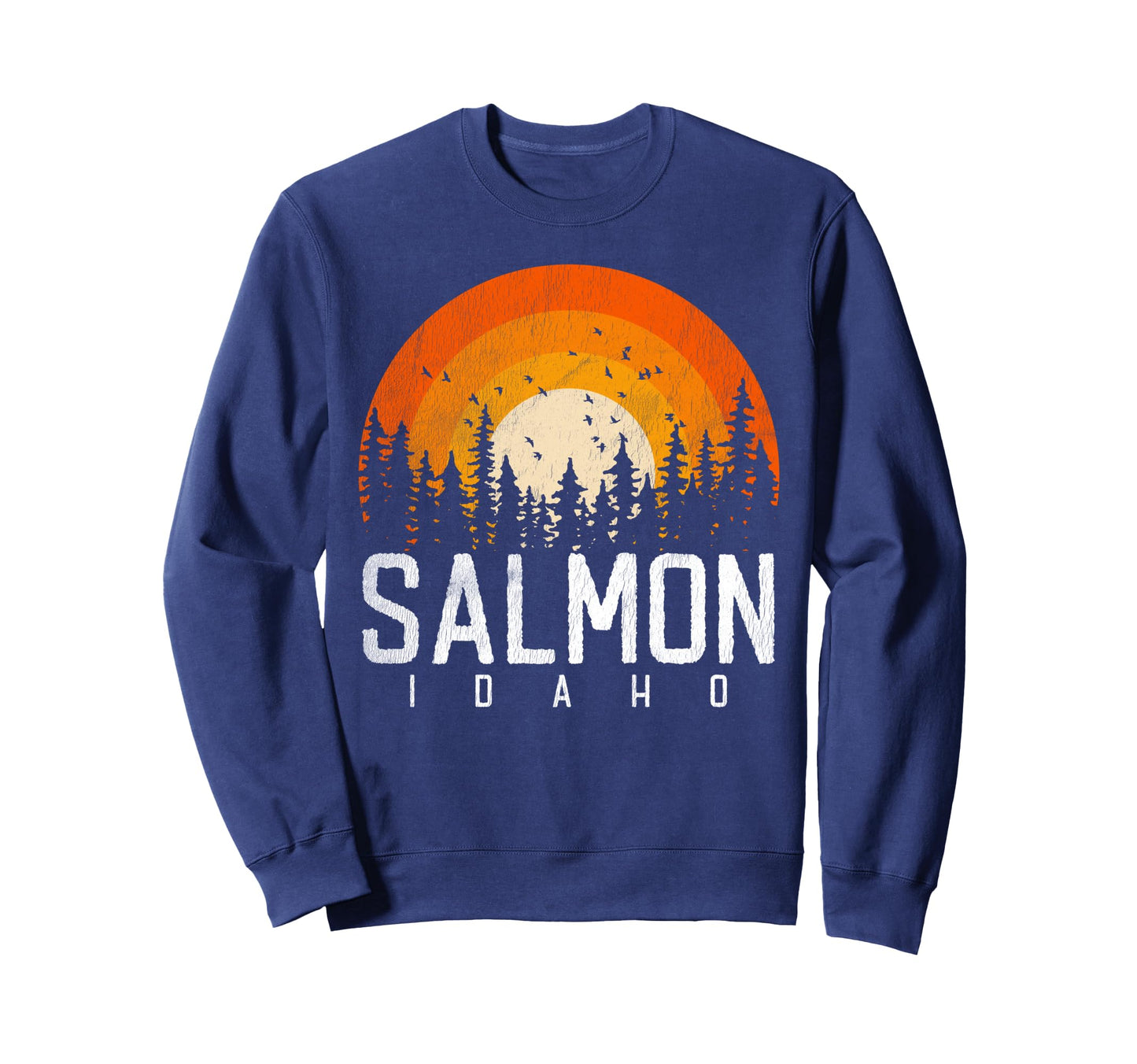 Salmon Idaho Id 70S 80S 90S Gift Sweatshirt - Fun Novelty Design Men Women - T-Shirt, Sweatshirt, Hoodie