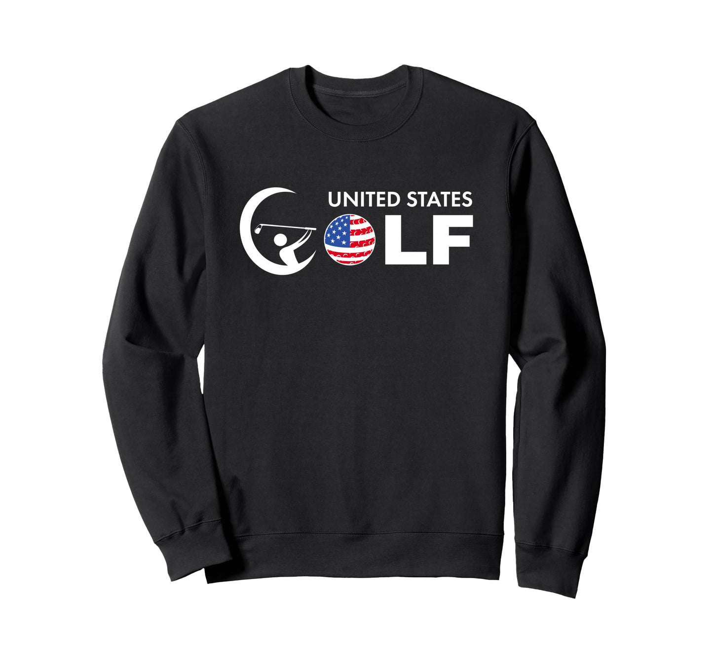 Golf Logo Flag United States Golfer Sweatshirt - Fun Novelty Design Unisex - T-Shirt, Sweatshirt, Hoodie