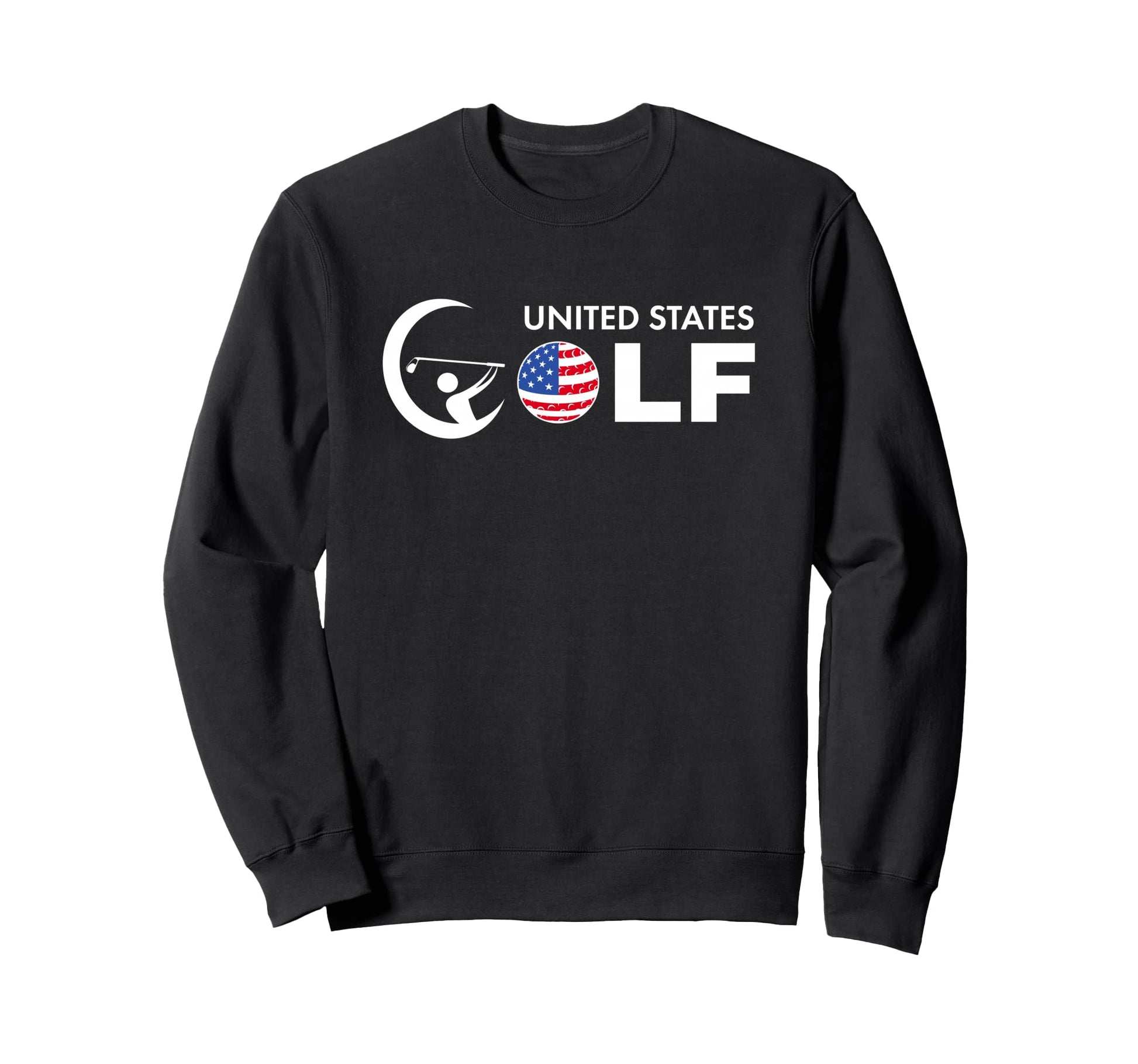 Golf Logo Flag United States Golfer Sweatshirt - Fun Novelty Design Unisex - T-Shirt, Sweatshirt, Hoodie
