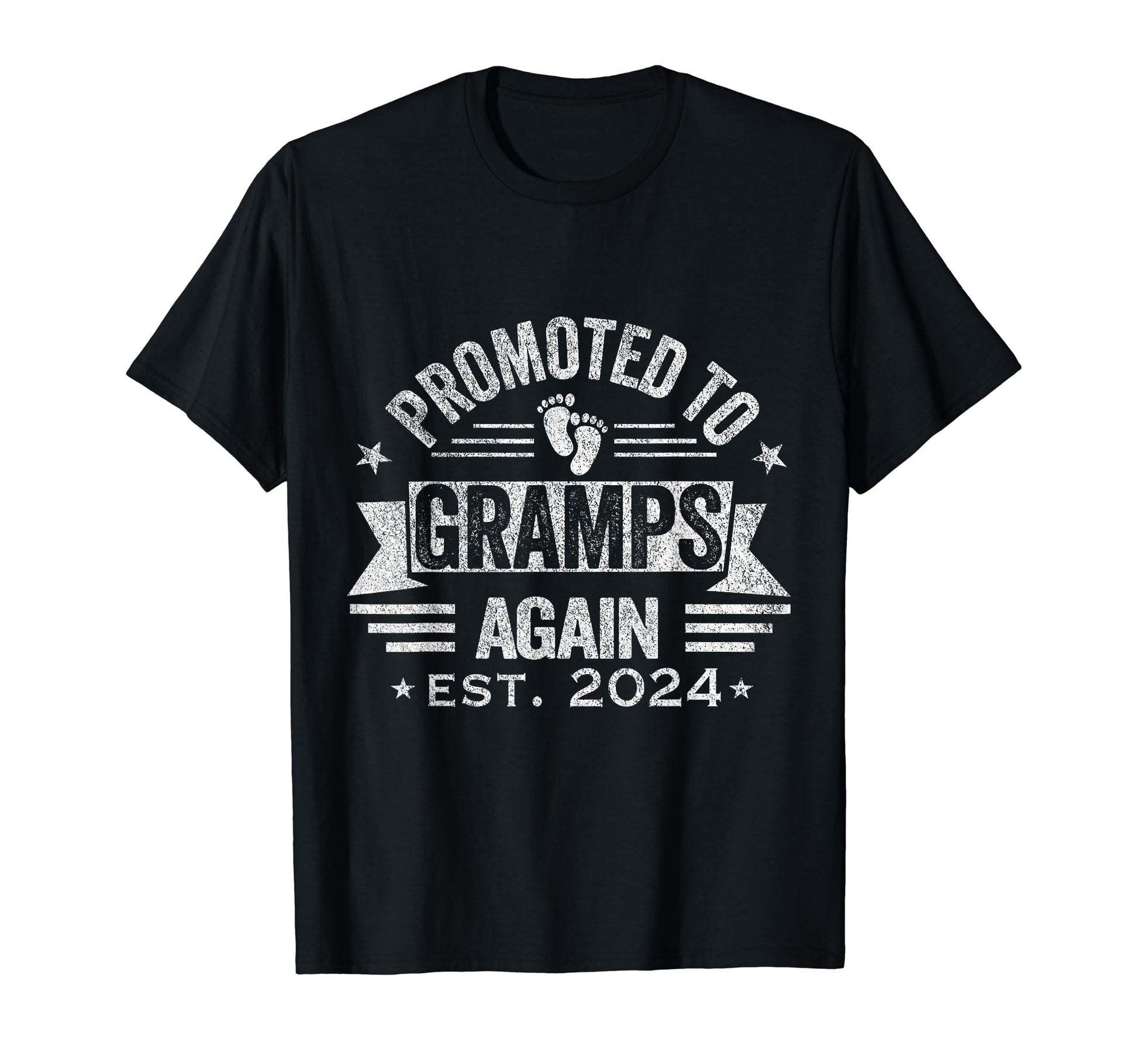 Promoted To Gramps Again 2024 Grandpa T-Shirt - Trendy Graphic Unisex - T-Shirt, Sweatshirt, Hoodie