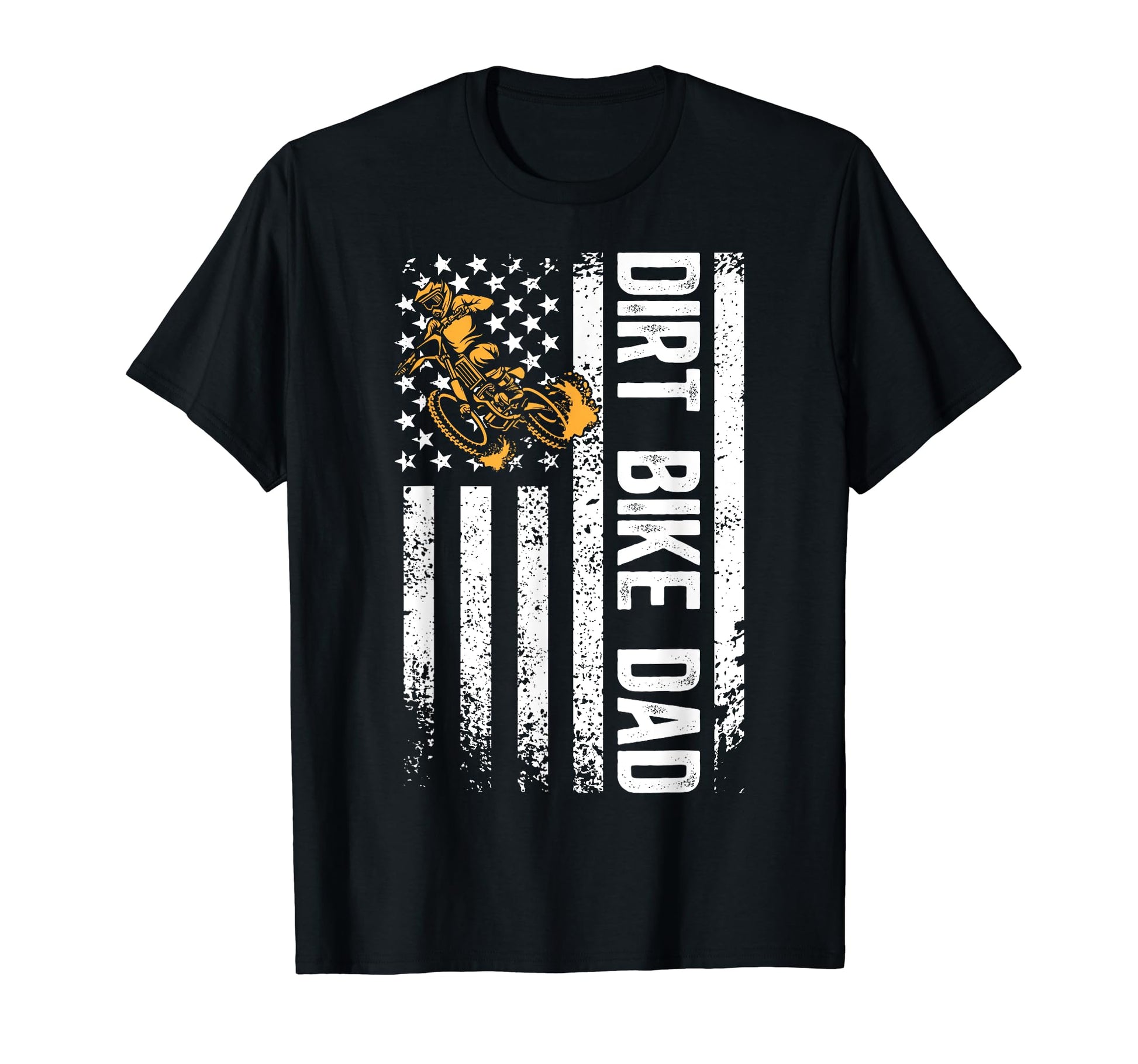 Dirt Bike Dad Us Flag Dad Dirt Biker T-Shirt - Fun Novelty Design Unisex - T-Shirt, Sweatshirt, Hoodie