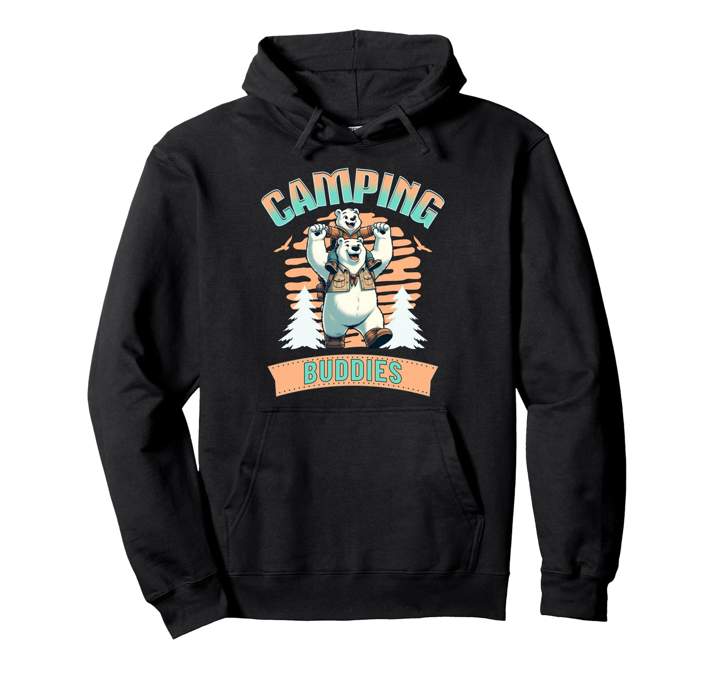 Camping Buddies Dad Father Son Hoodie - Streetwear Style Men Women - T-Shirt, Sweatshirt, Hoodie