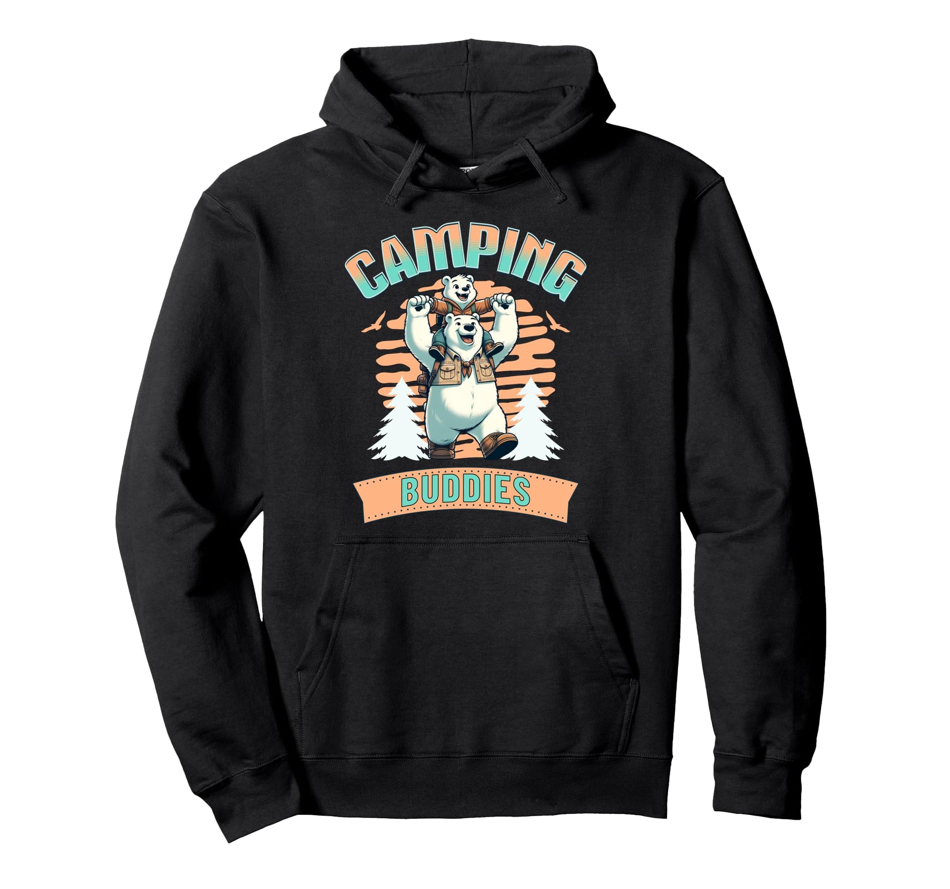 Camping Buddies Dad Father Son Hoodie - Streetwear Style Men Women - T-Shirt, Sweatshirt, Hoodie