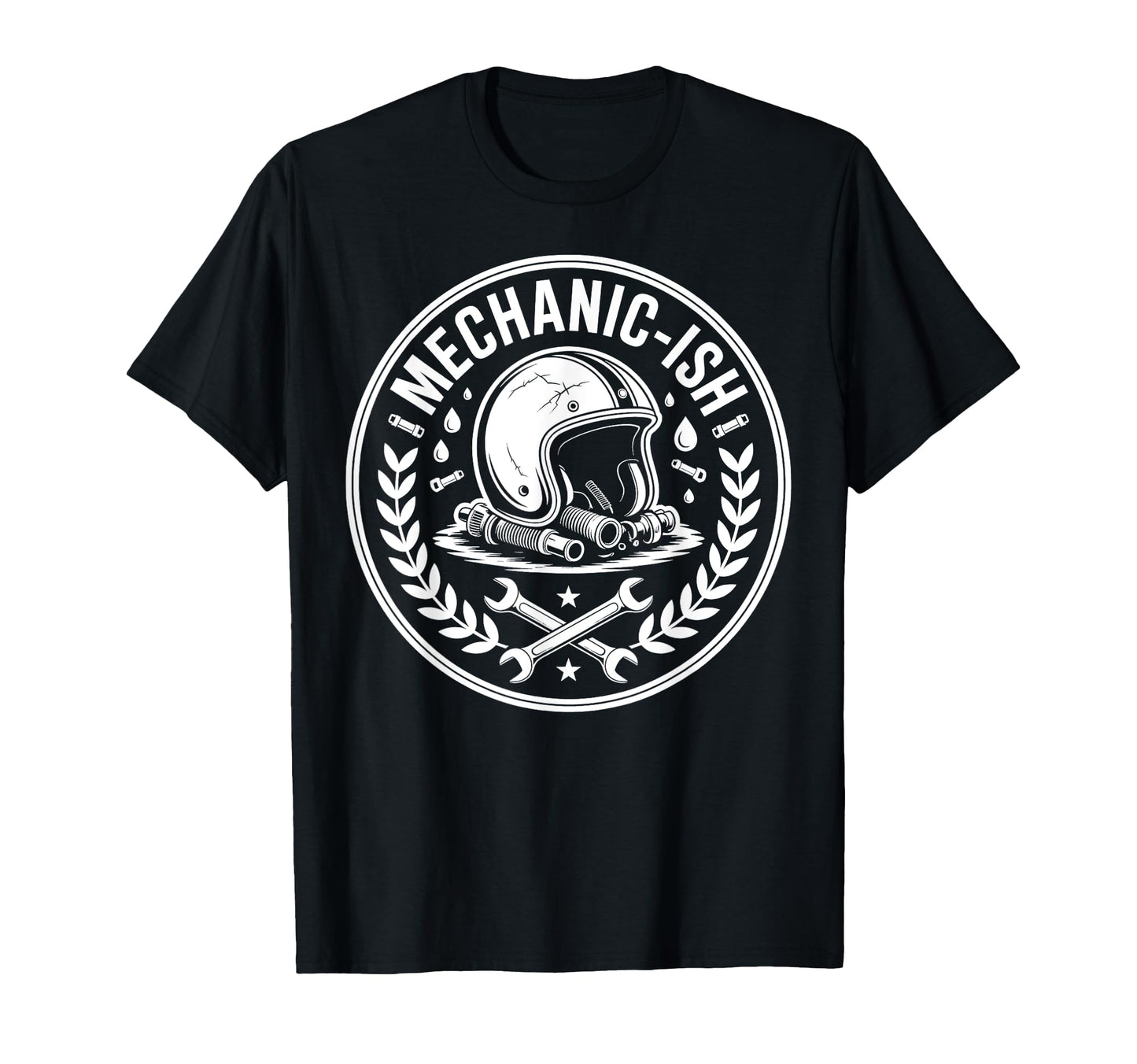 Mechanic Ish Motorcycle Grandpa Dad T-Shirt - Aesthetic Graphic for Adults - T-Shirt, Sweatshirt, Hoodie