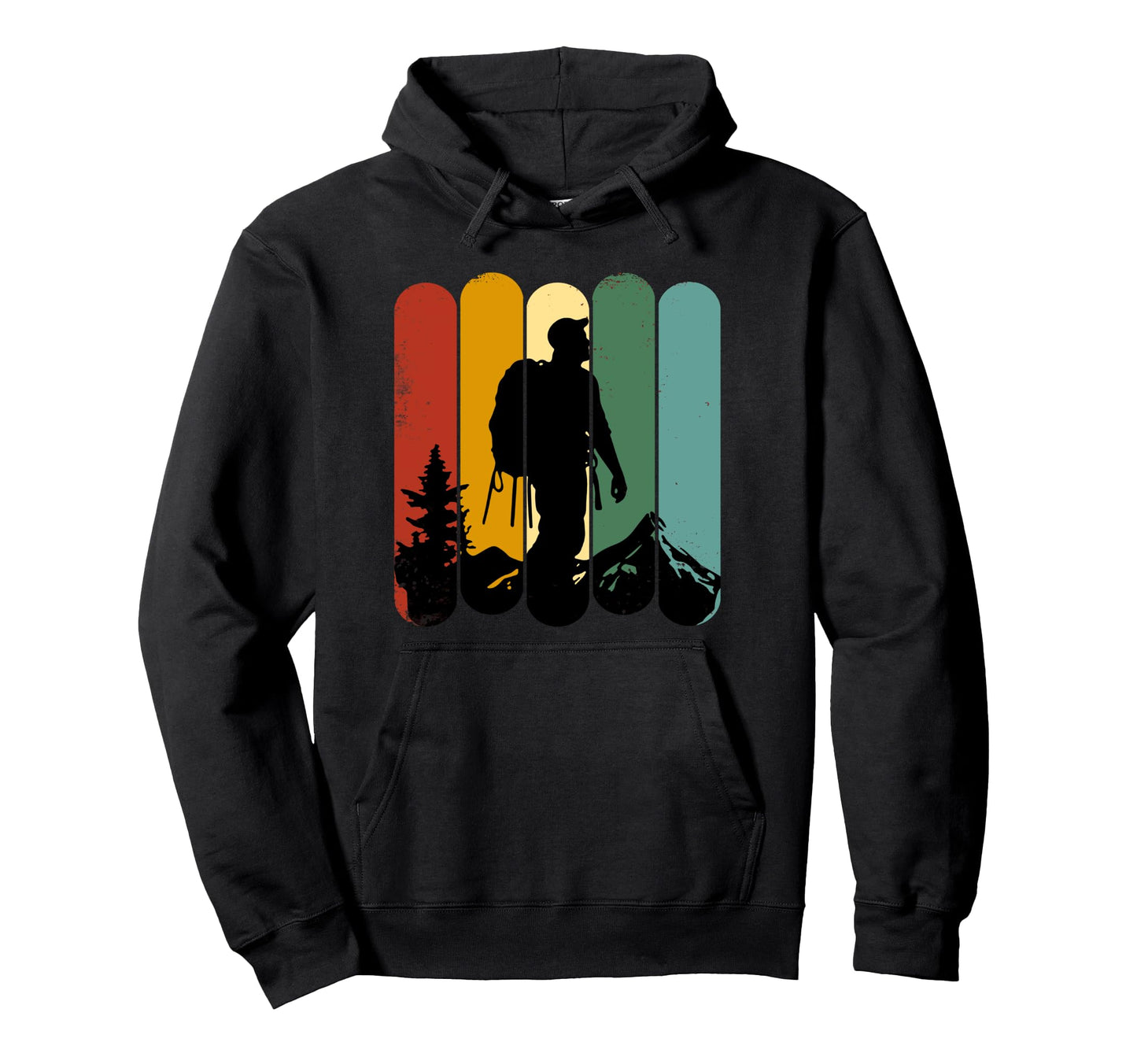 Hiking Camping Forest Mountain Trees Dad Hoodie - Trendy Graphic for Adults - T-Shirt, Sweatshirt, Hoodie