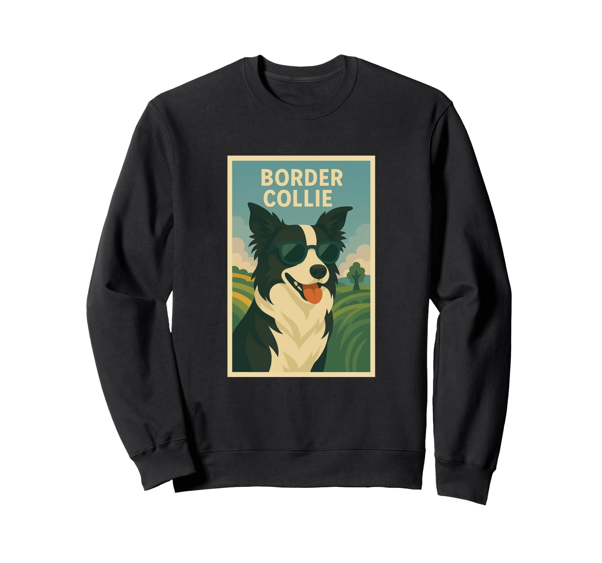 Border Collie Art Minimalist Pop Art Sweatshirt - Streetwear Style Unisex - T-Shirt, Sweatshirt, Hoodie