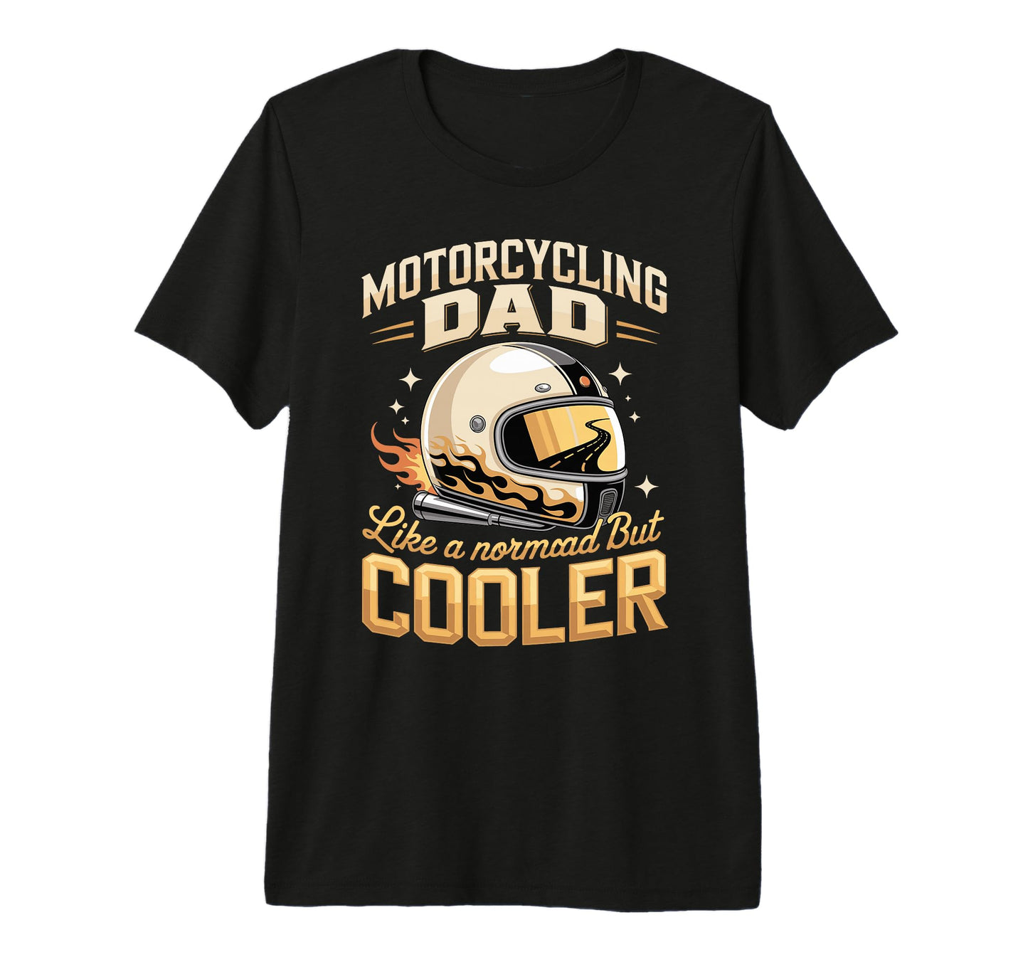 Mens Motorcycle Dad Like Normal Dad But T-Shirt - Unique Graphic Unisex - T-Shirt, Sweatshirt, Hoodie