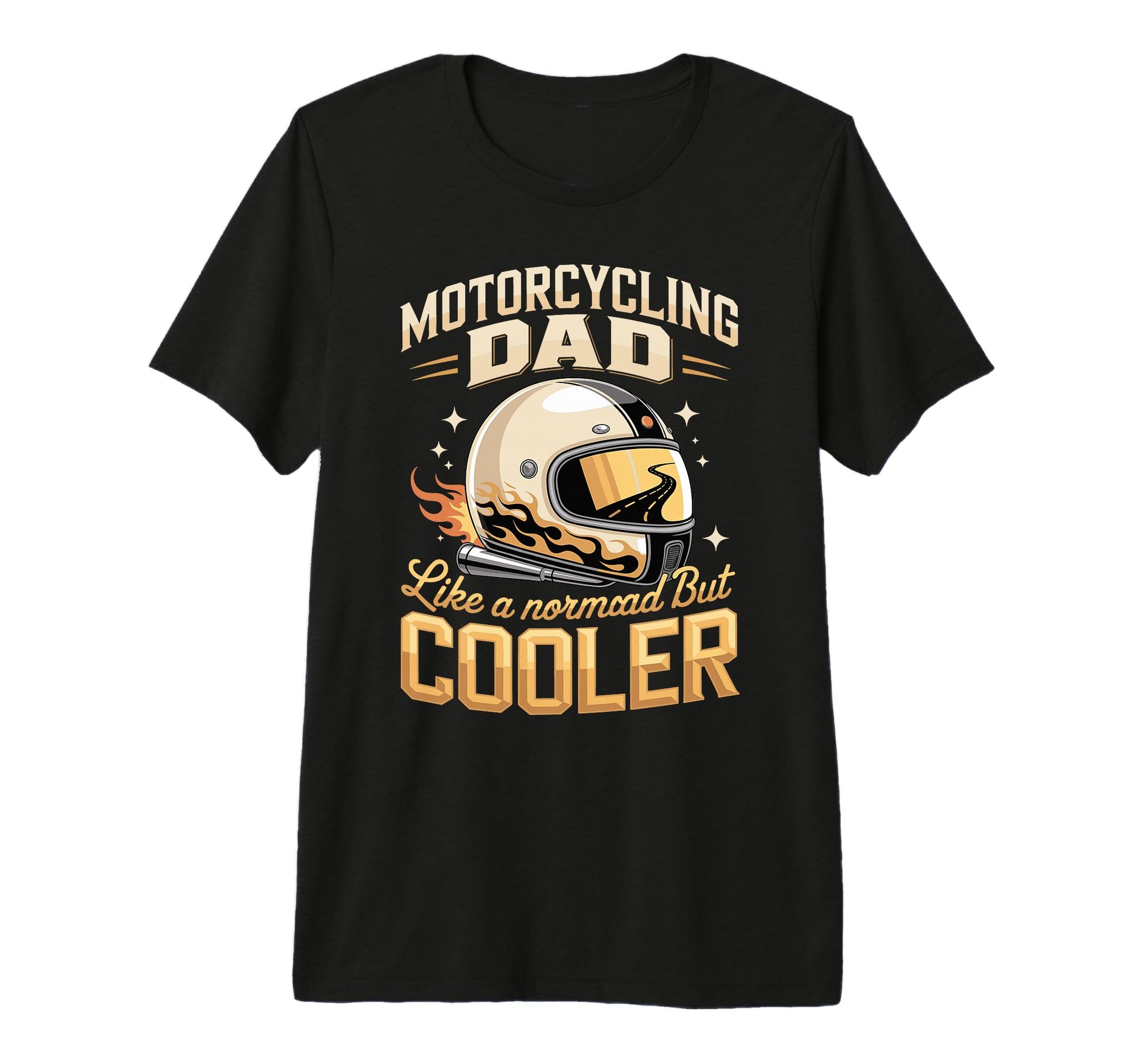 Mens Motorcycle Dad Like Normal Dad But T-Shirt - Unique Graphic Unisex - T-Shirt, Sweatshirt, Hoodie
