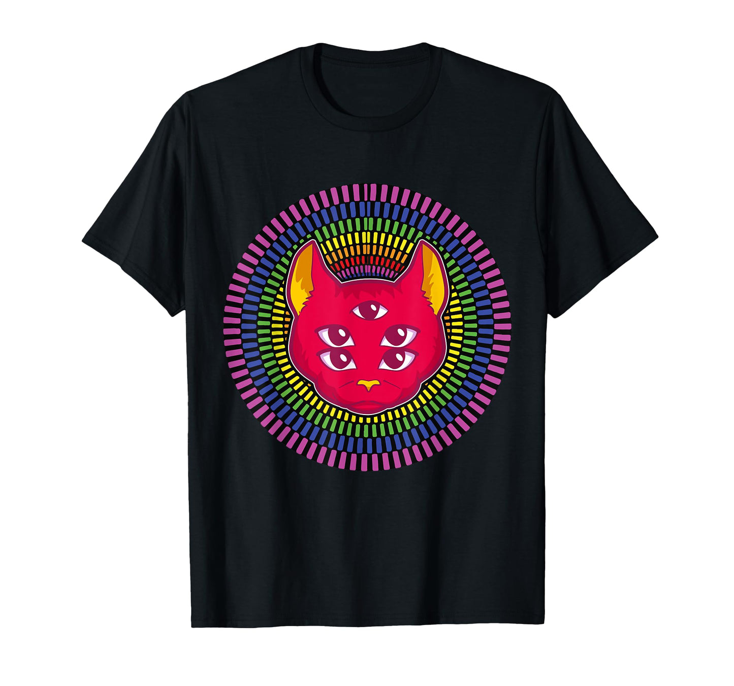 Kitty Cat Trippy Psychedelic Pop Art T-Shirt - Trendy Graphic for Adults - T-Shirt, Sweatshirt, Hoodie