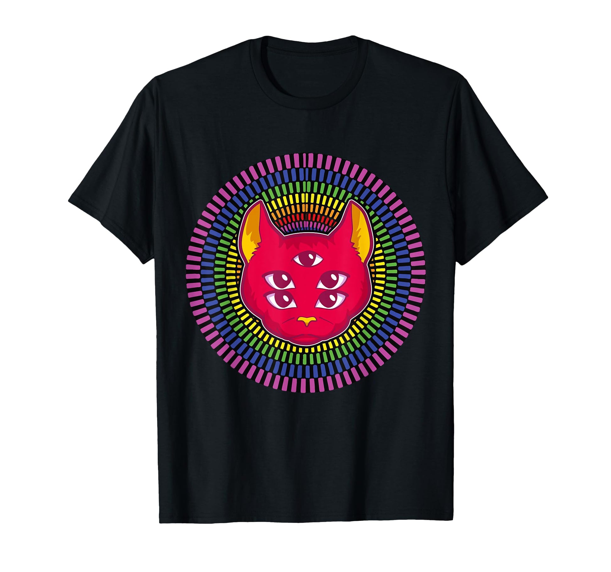 Kitty Cat Trippy Psychedelic Pop Art T-Shirt - Trendy Graphic for Adults - T-Shirt, Sweatshirt, Hoodie