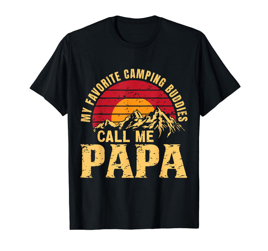 Camping Papa Funny Dad Grandpa T-Shirt - Minimalist Print for Adults - T-Shirt, Sweatshirt, Hoodie