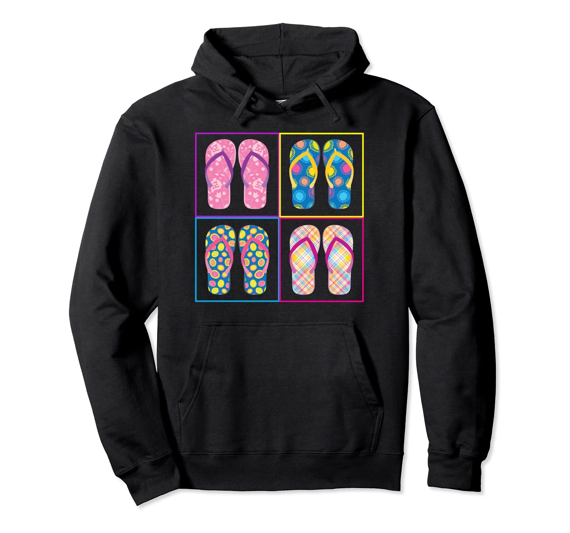 Flip Flop Pop Art Flip Flops Hoodie - Custom Art Print for Adults - T-Shirt, Sweatshirt, Hoodie