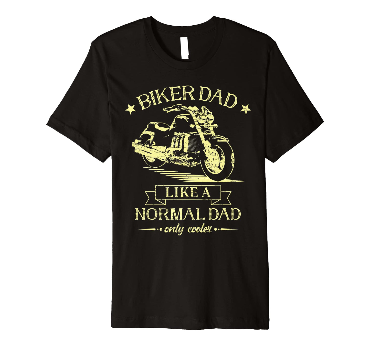 Mens Biker Dad Motorcycle T-Shirt - Custom Art Print Unisex - T-Shirt, Sweatshirt, Hoodie