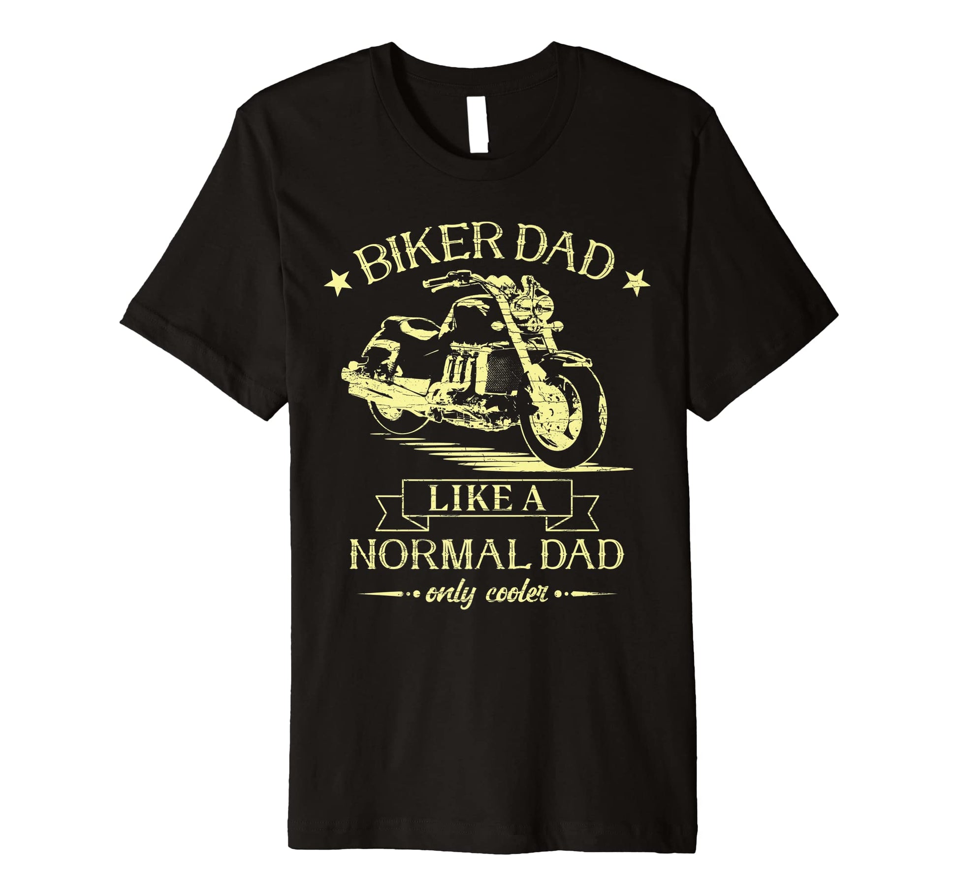 Mens Biker Dad Motorcycle T-Shirt - Custom Art Print Unisex - T-Shirt, Sweatshirt, Hoodie