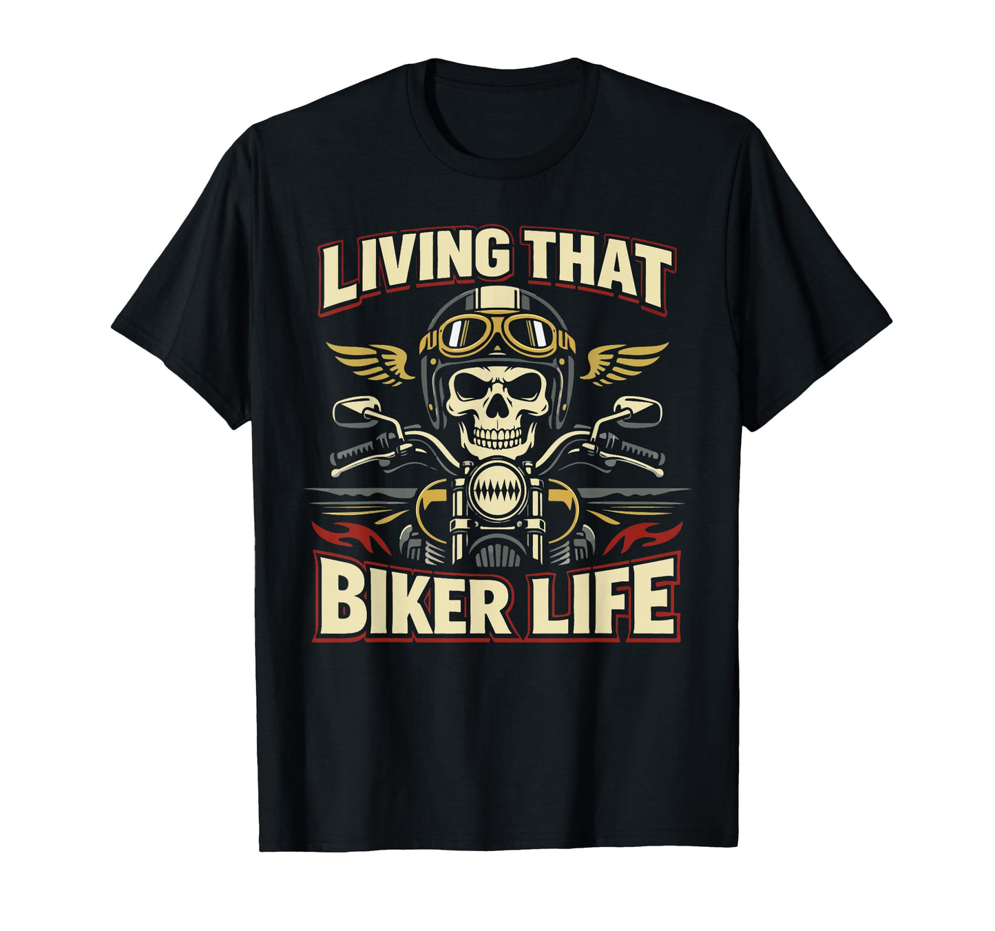 Motorcycle Biker Living That Biker T-Shirt - Graphic Print Unisex - T-Shirt, Sweatshirt, Hoodie