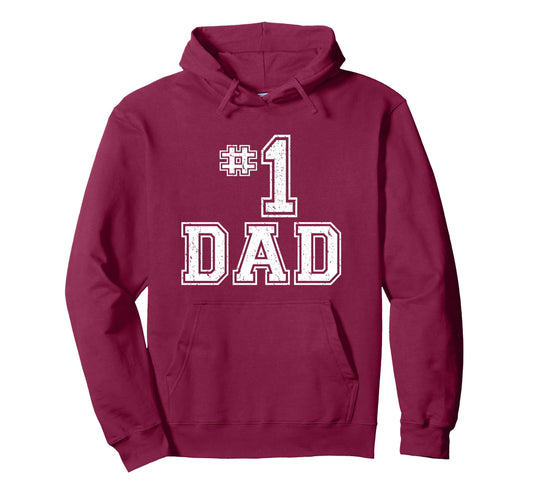 1 Dad Number One Fathers Day Dad Hoodie - Aesthetic Graphic Men Women - T-Shirt, Sweatshirt, Hoodie