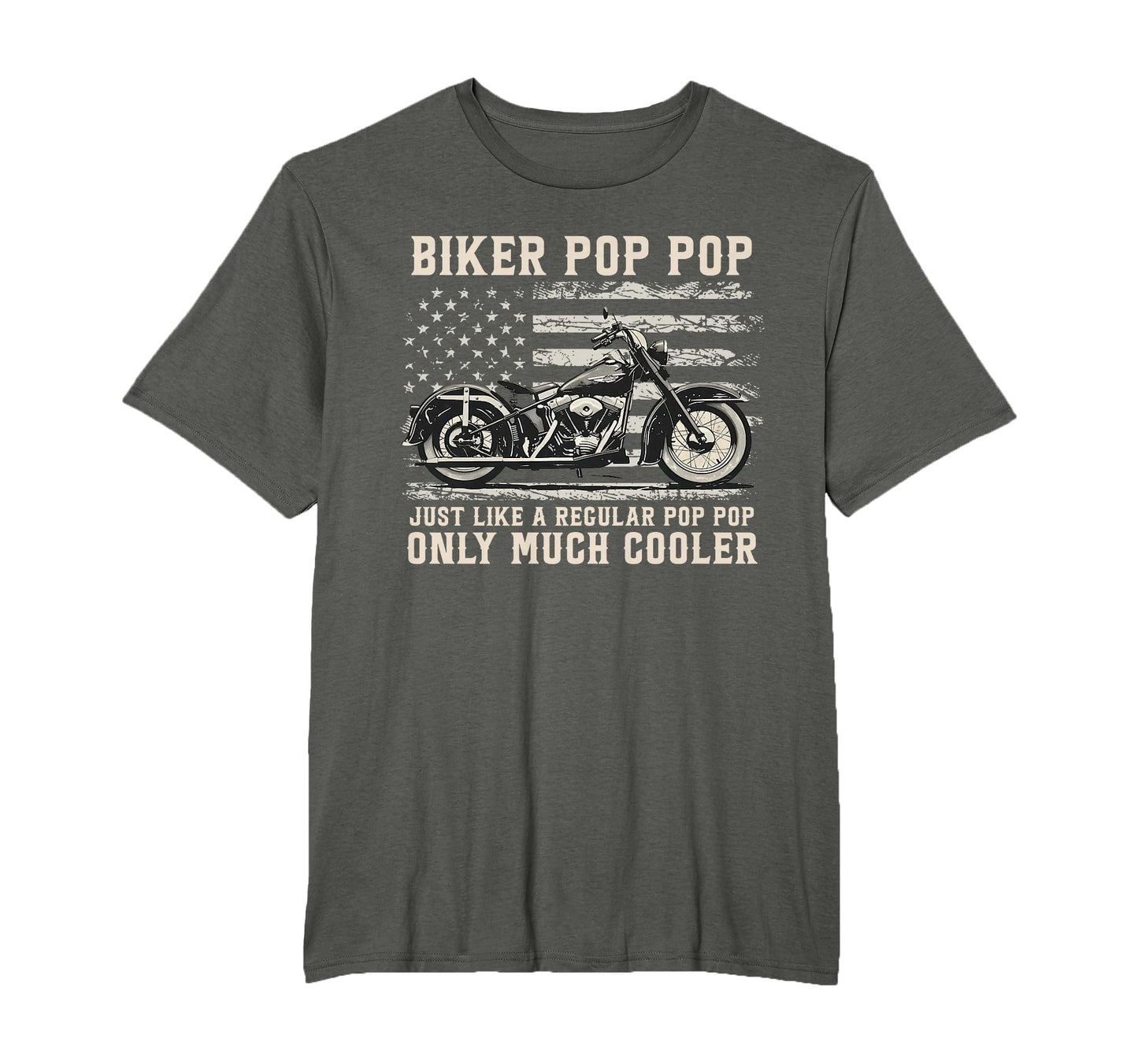Biker Pop Pop Like Normal Pop Pop Only T-Shirt - Unique Graphic Men Women - T-Shirt, Sweatshirt, Hoodie
