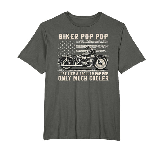 Biker Pop Pop Like Normal Pop Pop Only T-Shirt - Unique Graphic Men Women - T-Shirt, Sweatshirt, Hoodie
